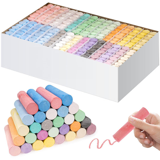 210PCS Washable Sidewalk Chalks Set in 30 Colors: Jumbo Drawing Chalk for Outdoor Art, Non-Toxic Dustless Colored Giant Box Chalkboard Chalk for Painting on Blackboard, Playground, Party