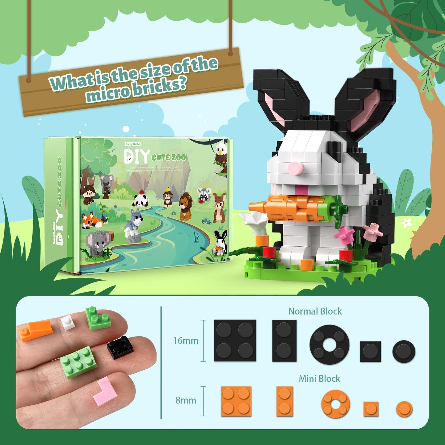 12 Pack Animal Party Favors Building Sets, Mini Animals Building Blocks Decor Model Kits, Goodie Bags Stuffers, Classroom Small Prize Toys Gifts for Adults Teens Age 14+