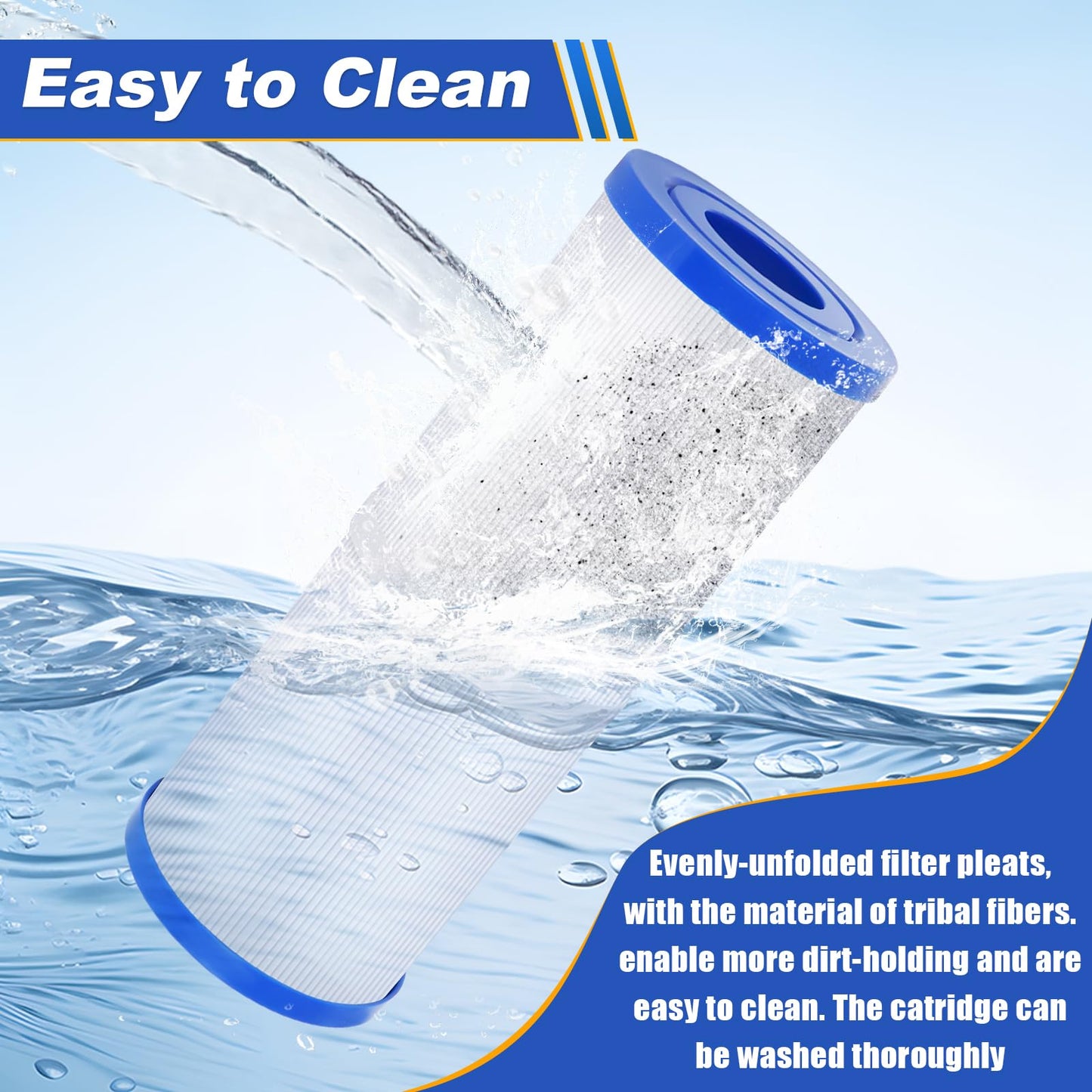 FC-2390 Spa Filter Replaces Pleatco PRB50-IN,PRB50IN,Unicel C-4950 Filter,Guardian 413-212-02,373045,Jacuzzi J210/J220/J235/J245/J275,03FIL1600,373045,17-2380,5X13 Drop in Hot Tub,2 Pack