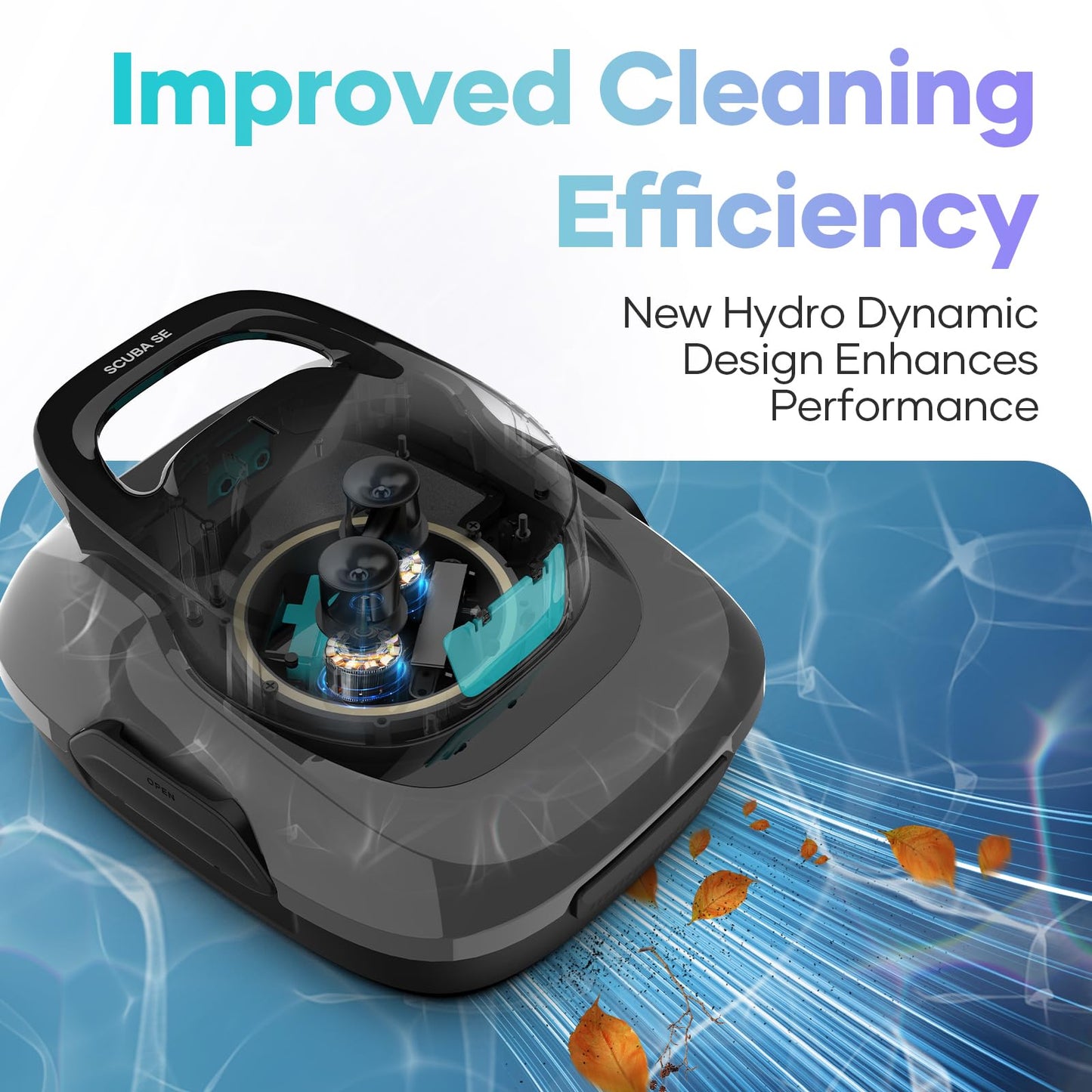 AIPER Scuba SE Robotic Pool Cleaner Vacuum, 90 Mins Battery Life, Automatic Cleaning with Self-Parking Capabilities, Ideal for Above Ground Pools up to 860 Sq.ft (40 Feet)