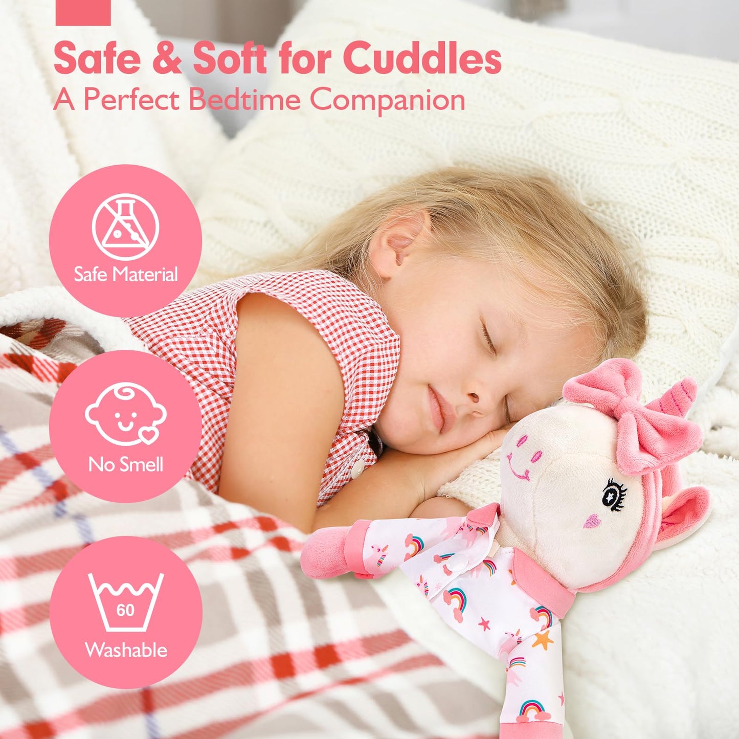 Unicorns Toys for Girls Age 4-6 Ballerina Doll Stuffed Animal Girl Toys Age 4-5 Ballet Dress up Doll 3 Set Clothes with Plush Bag 4 Year Old Girl Birthday Gifts 5 Year Old Girls Easter Basket Stuffers