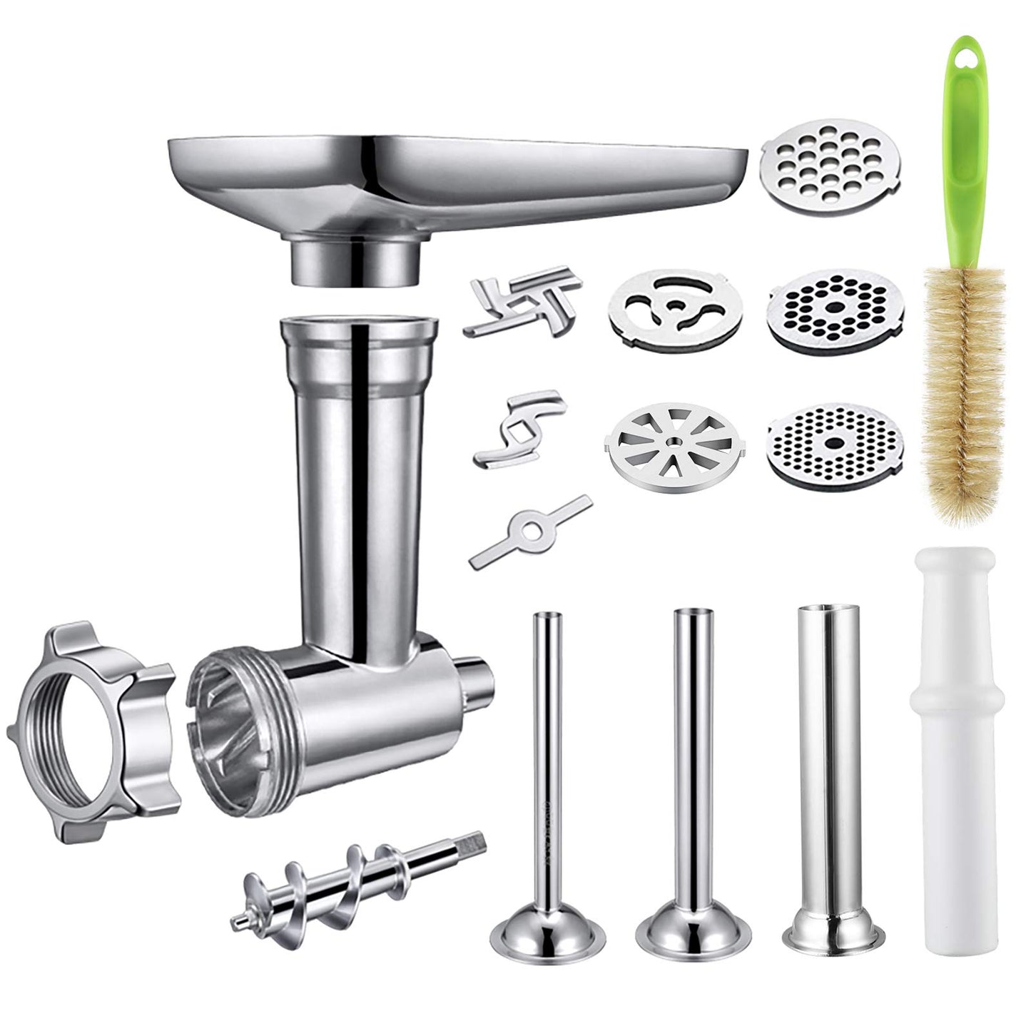 Gdrtwwh Food Grinder Attachment Compatible with All KitchenAid Stand Mixers and Cuisinart SM-50BC/SM-50R/SM-50TQ/SM-50BL/SM-50BK