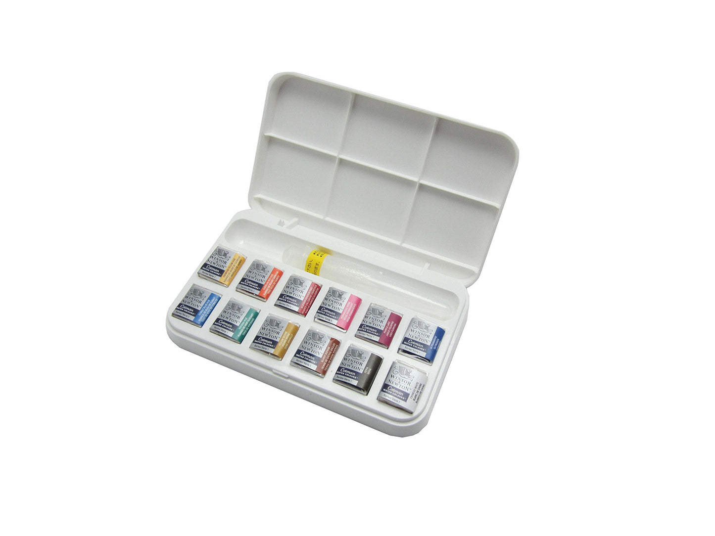 Winsor & Newton Cotman Half Pan with 12 Colors Water Brush