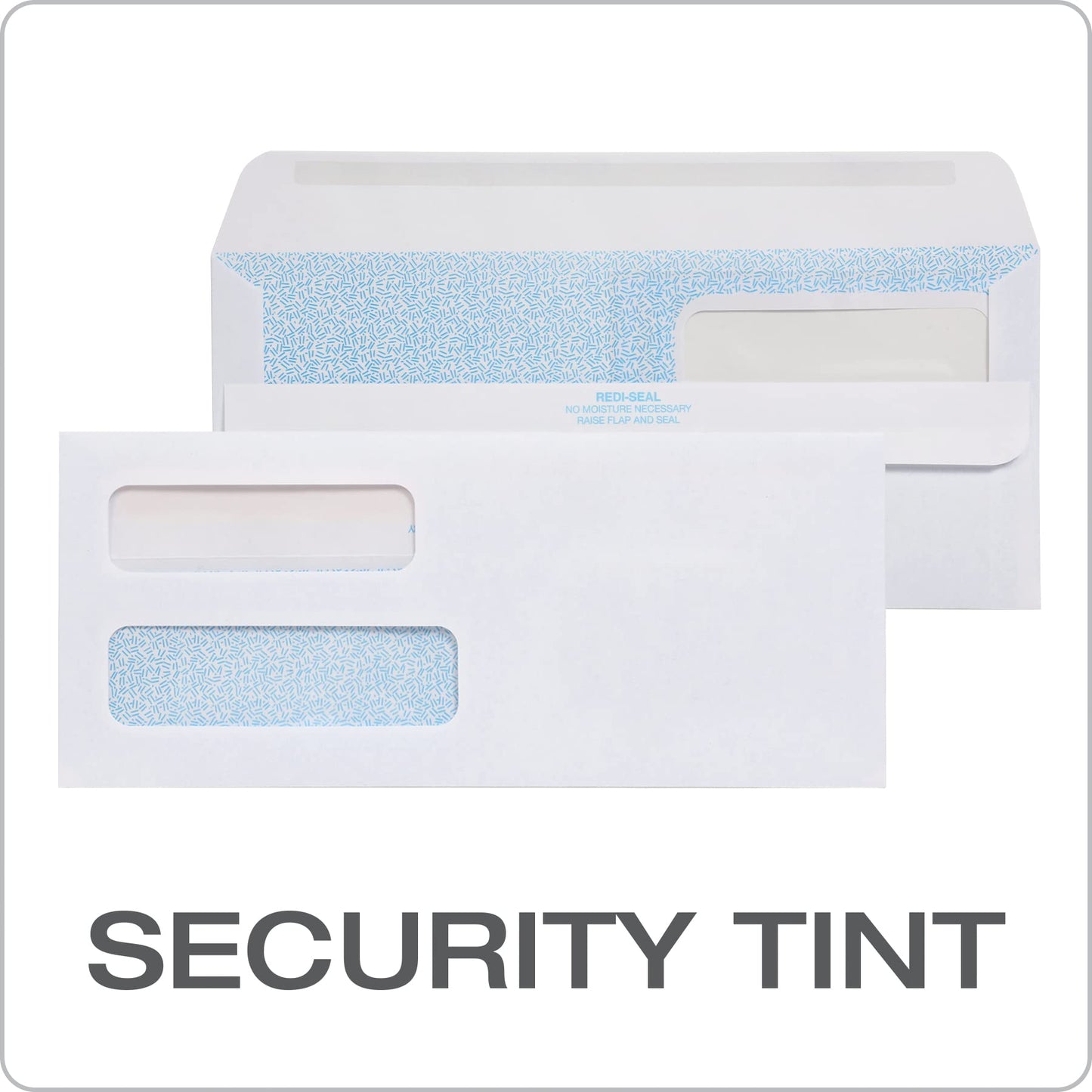 Columbian Envelopes, #10 Double Window Security, Redi-Seal Self-Seal, White, 4-1/8" x 9-1/2", Security-Tinted Interior, 500 Per Box, for Business Statements and Invoices
