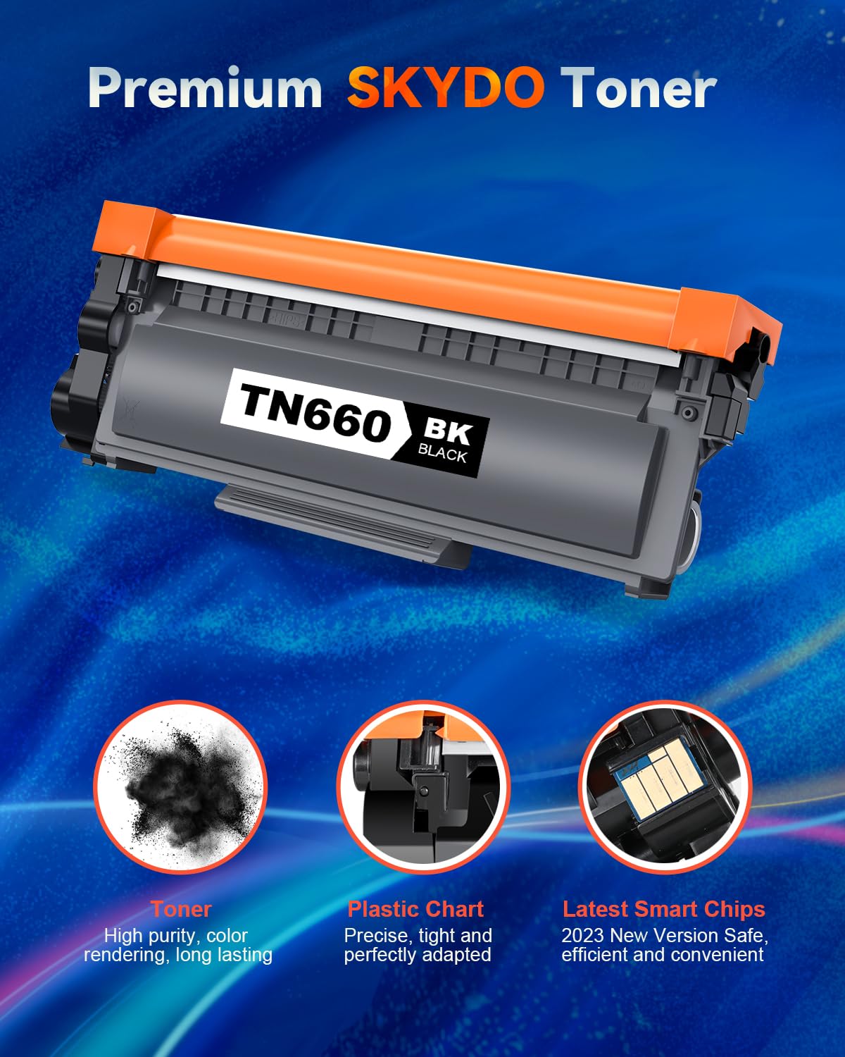(4-Black) TN660 Toner Cartridge Replacement for TN660 TN630 TN-660 TN-630 Work with DCP-L2520DW DCP-L2540DW HL-L2320D HL-L2360DW HL-L2380DW MFC-L2700DW MFC-L2720DW Printer Toner