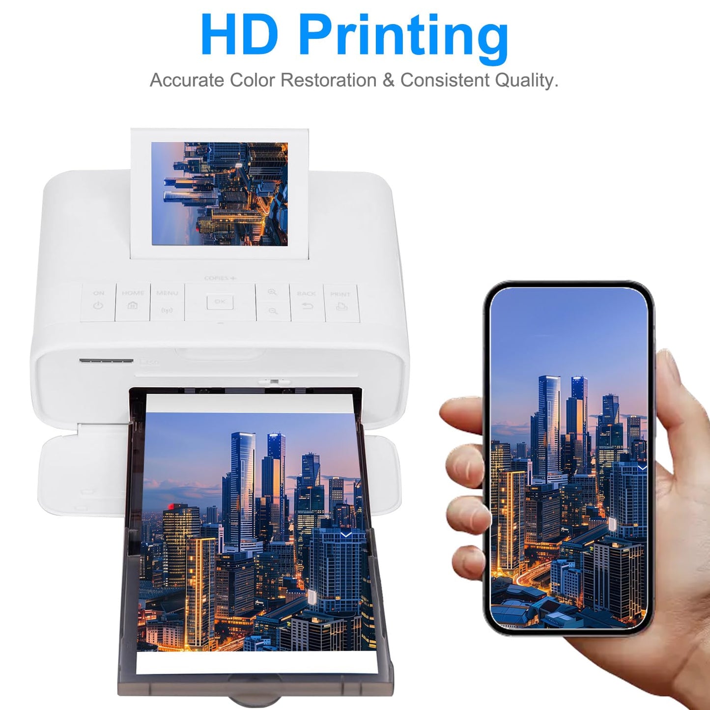 Compatible for Canon Selphy CP1500 CP1300 Ink and Paper KP-108IN 3 Color Ink Cartridges & 108 Sheets 4x6 Paper for Selphy CP1300, CP1200, CP1500, CP910, CP900, CP760, CP770, CP780 CP800 Printer