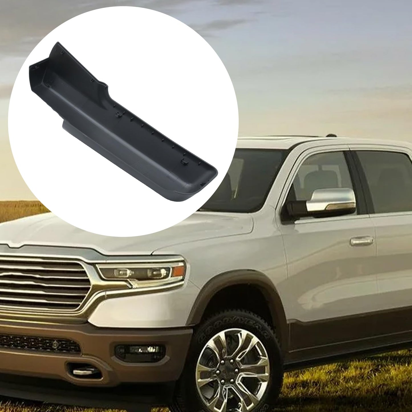 VIKKSAER 68263392AA Passenger Right Side Trailer Tow Mirror Cover Cap, Replacement for Dodge RAM 2014-2019, 1500 2500 3500