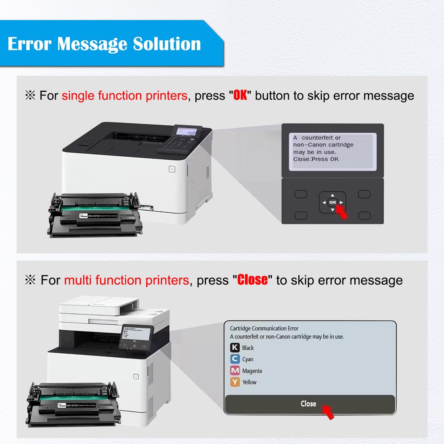 Compatible Toner Cartridge 057H ( 057 ) High Yield 10000 Pages TOPRINT for LBP236dw MF445dw LBP226dw MF455dw MF448dw MF449dw MF443dw LBP228dw LBP227dw LBP223dw MF451dw MF452dw MF453dw Printer