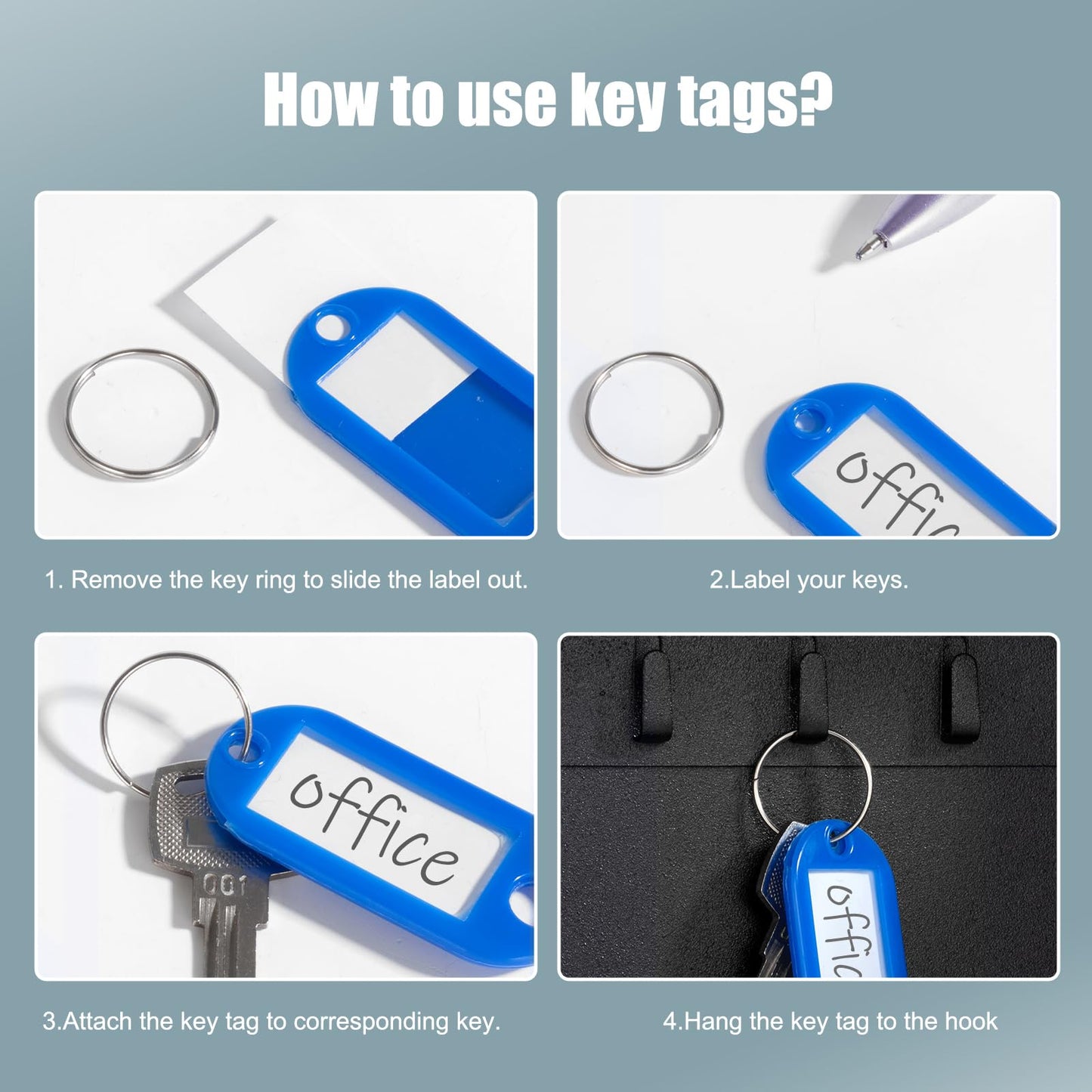 Key Cabinet Wall Mount Key Lock Box with Combination Lock Metal Key Box with Code for 48 Keys Black