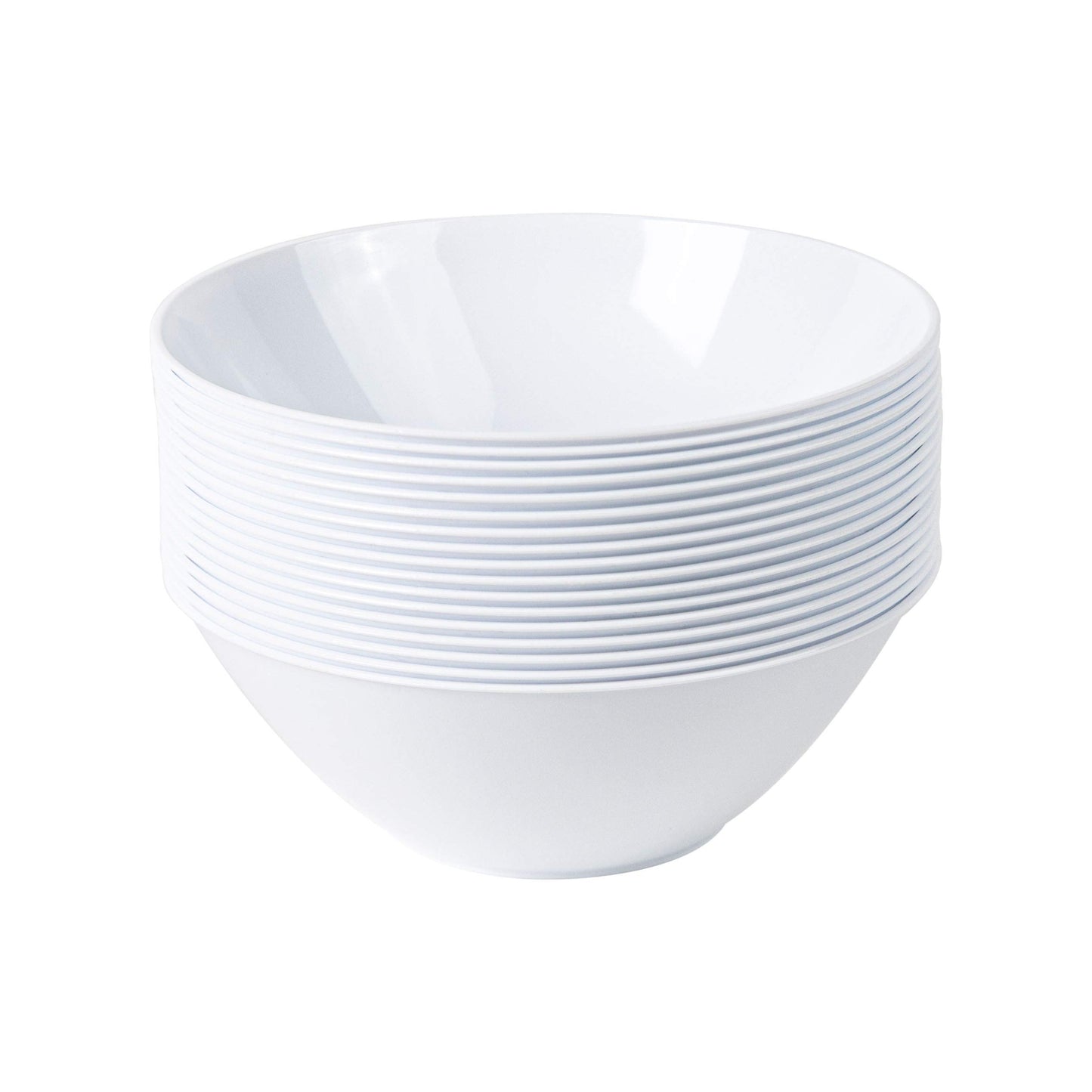 [6 OZ 100 Count] White Plastic Organic Party Dessert bowls Premium heavyweight Elegant Disposable Tableware Dishes