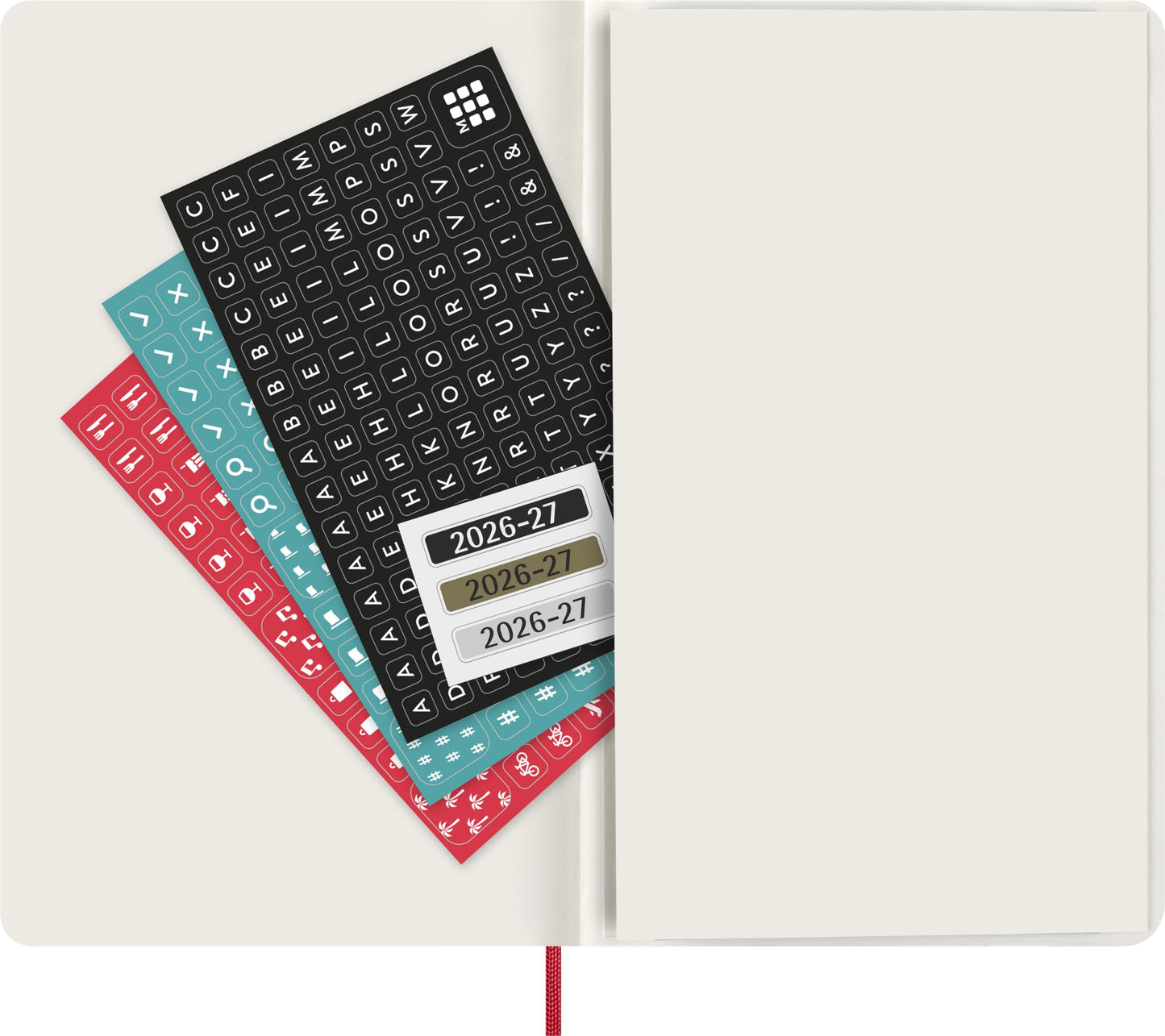 Moleskine Classic 18 Month 2026-2027 Weekly Planner, Soft Cover, Large (5" x 8.25"), Scarlet Red, 208 pages