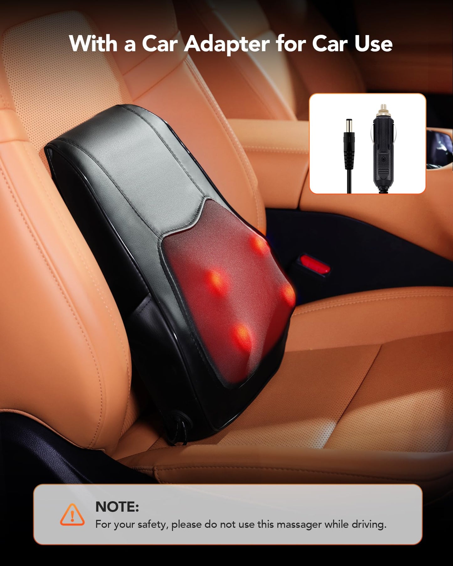 COPYJOY Back Massager For Pain Relief Deep Tissue, Neck Massager With Heat 3D Shiatsu Kneading Electric Massage Pillow For Whole Body Relaxation, Home, Car, Office Use, Gifts For Mom, Dad, Women, Men