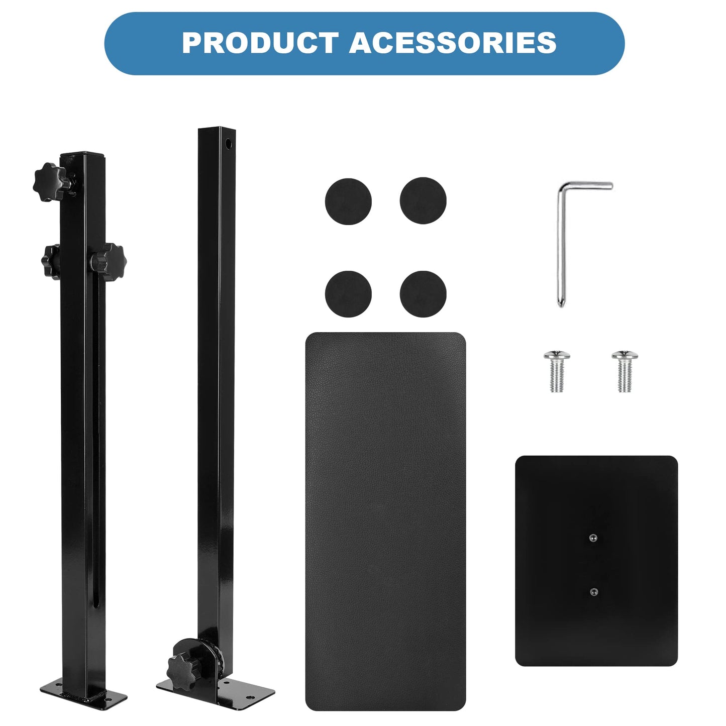Square Iron Tattoo Armrest - Heavy Duty, Adjustable Height & Tilt, Leg Rest Stand with PU Leather Arm Bar Pad