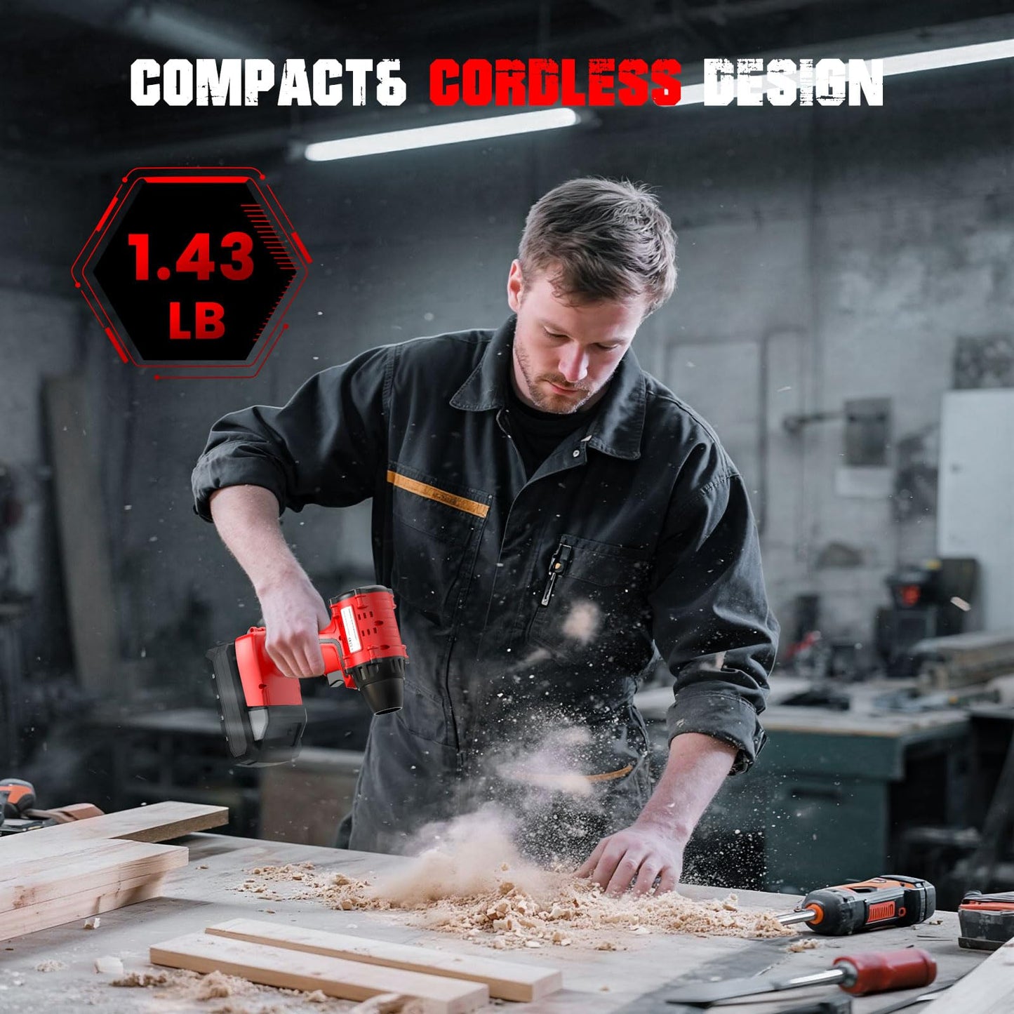 Air Duster 380W Brushless HighSpeed Motor 100,000RPM Fit for Milwaukee 18V Battery Variable Speed Air Blower for Camping Jobsite & Car-Service(Battery not Included)