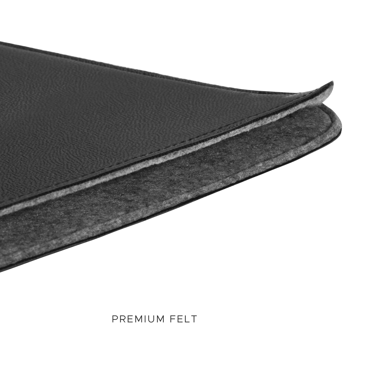 Comfyable Slim Laptop Sleeve 16 Inch Compatible for MacBook Pro M5 M4 M3 M2 Pro/Max 2026, Faux Leather Protective 16-in Mac Cover Case, Black