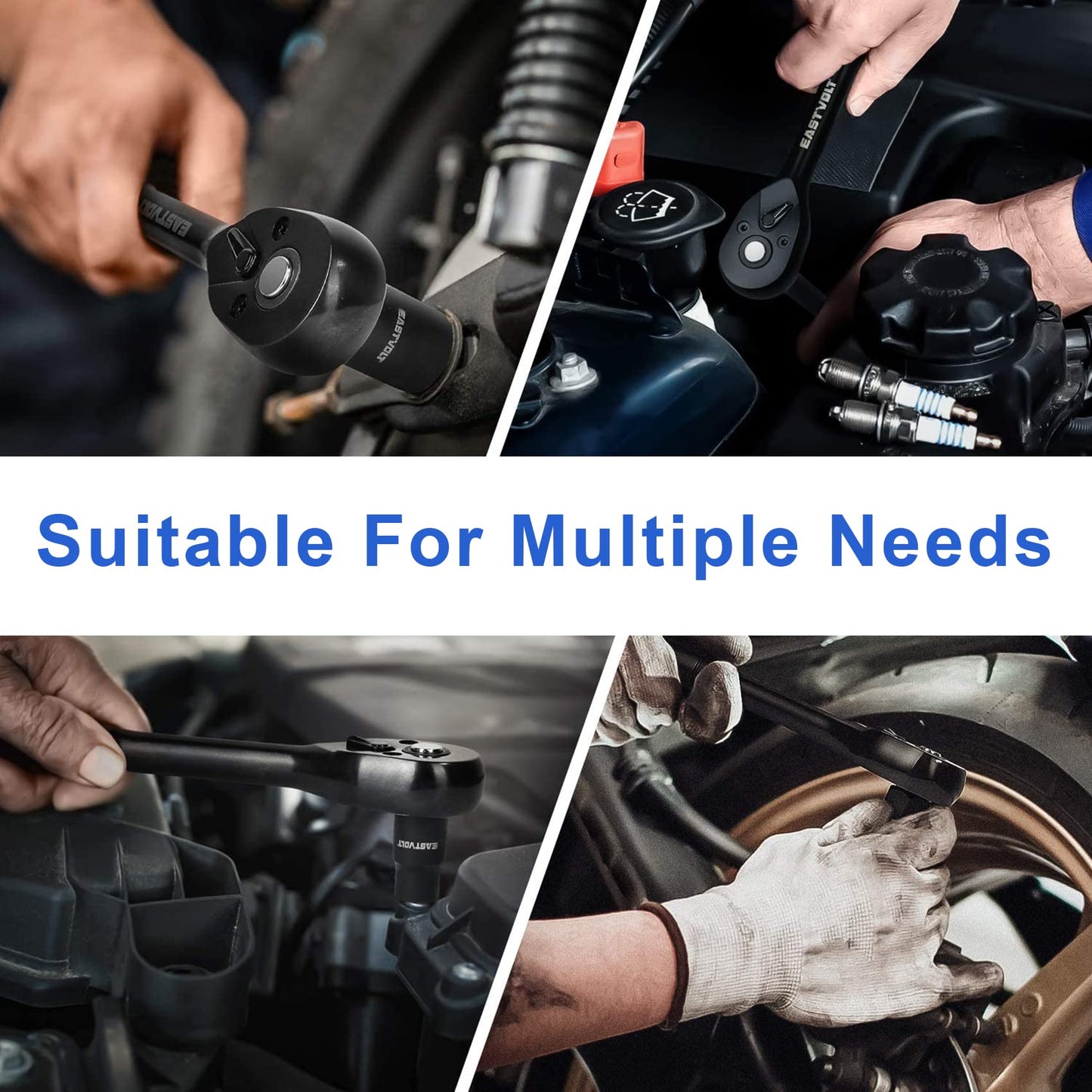 19 Pcs Spline Socket Set Metric, 12 Point Cr-V Socket Set, 1/2" Drive 8-32mm Spline Tool with Enhanced Storage Case