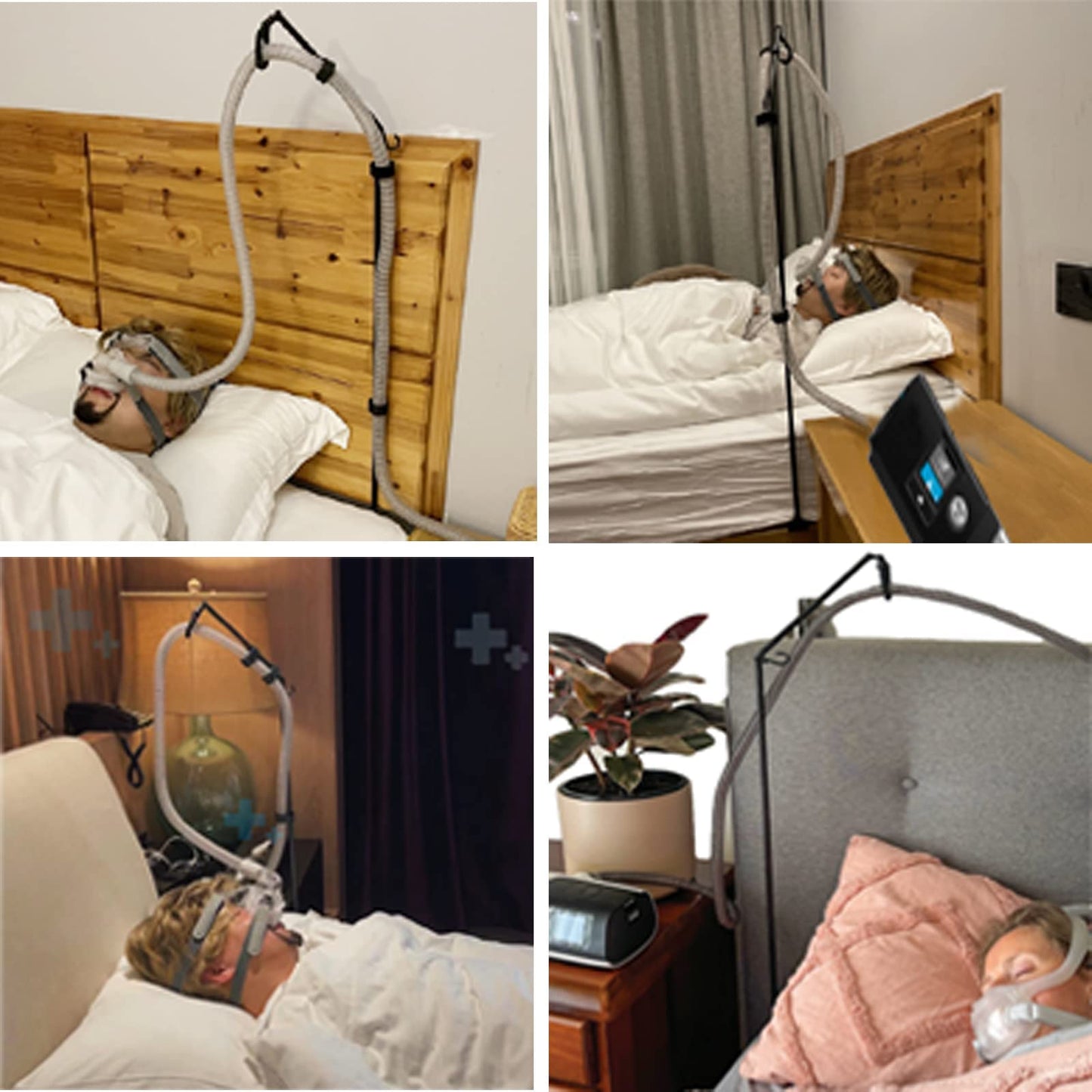 ALADUSA CPAP Hose Holder, Removable and Assemblable Foldable CPAP Hose Hanger Support Comfort and Untangled Sleep,CPAP Supply CPAP Accessories