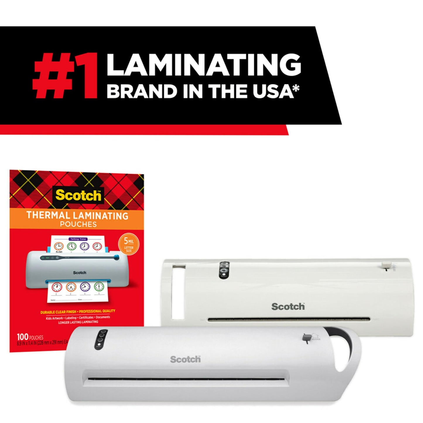 Scotch Thermal Laminating Pouches 8.9 x 11.4 Inches, 100-Pack (TP3854-100)