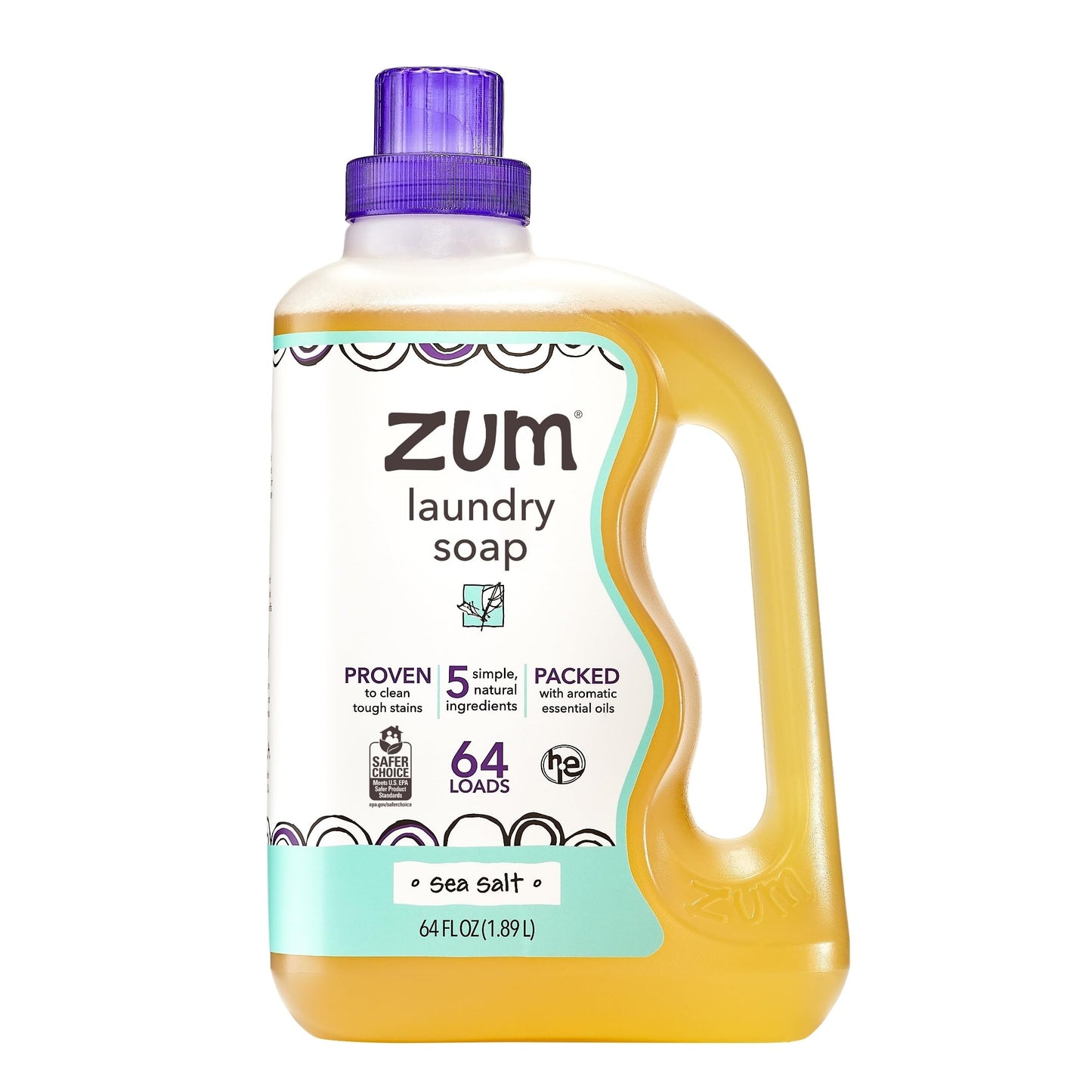 Zum Sea Salt Clean Laundry Soap 64 Oz, 1 Count