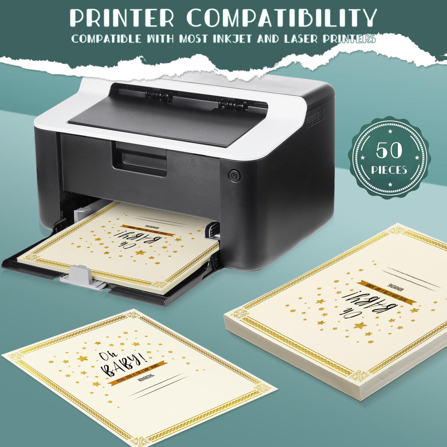Kosiz 150 pcs Certificate Kit Includes 50 Gold Foil Certificates 50 Single Sided Holders 8.5'' x 11"50 Gold Foil Award Seals for Diplomas, Awards, and Accomplishments(Green)