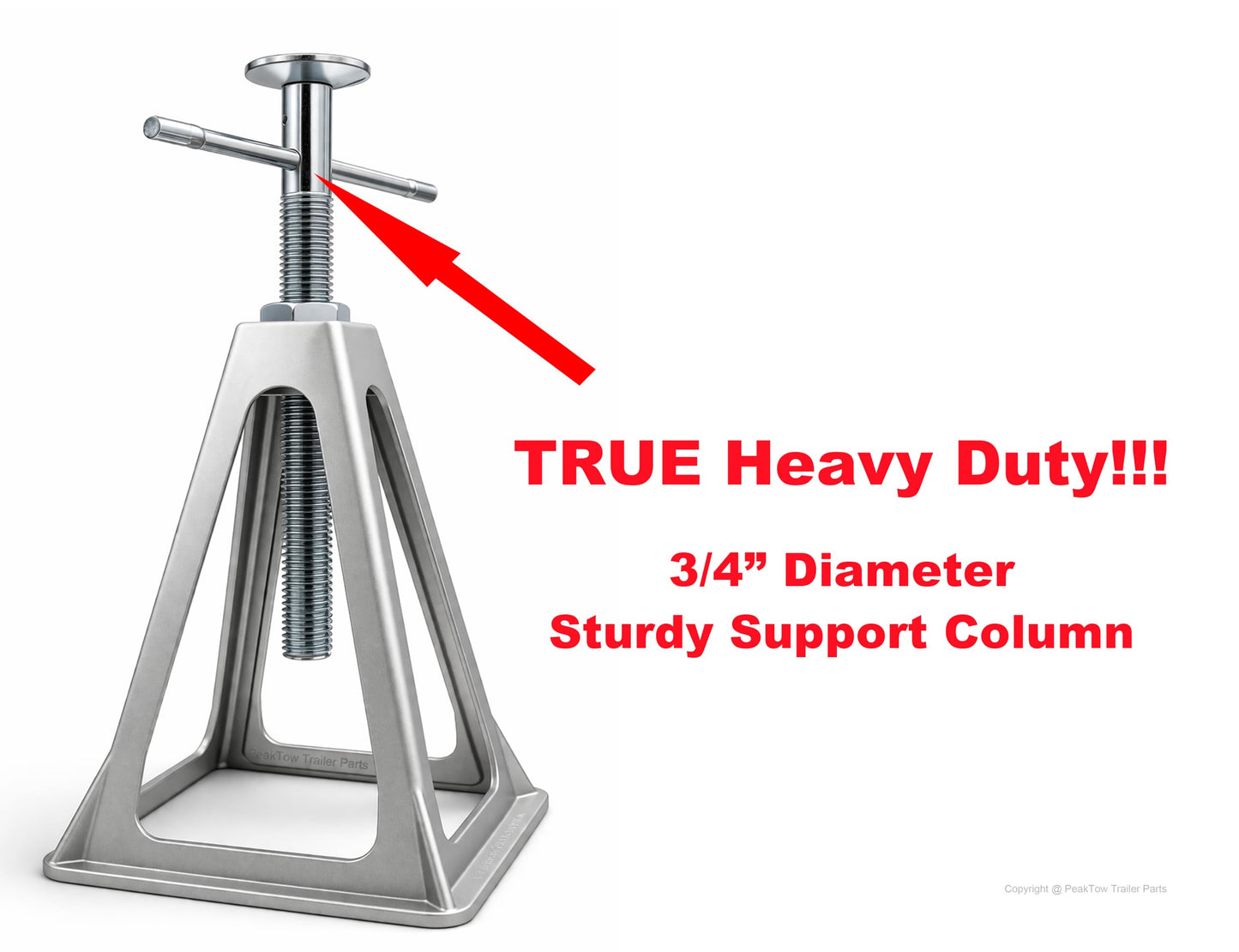 PEAKTOW RV Trailer Camper Aluminum 6,000 lbs 17” Extends Stabilizer Stacker Jack Stand 4PK