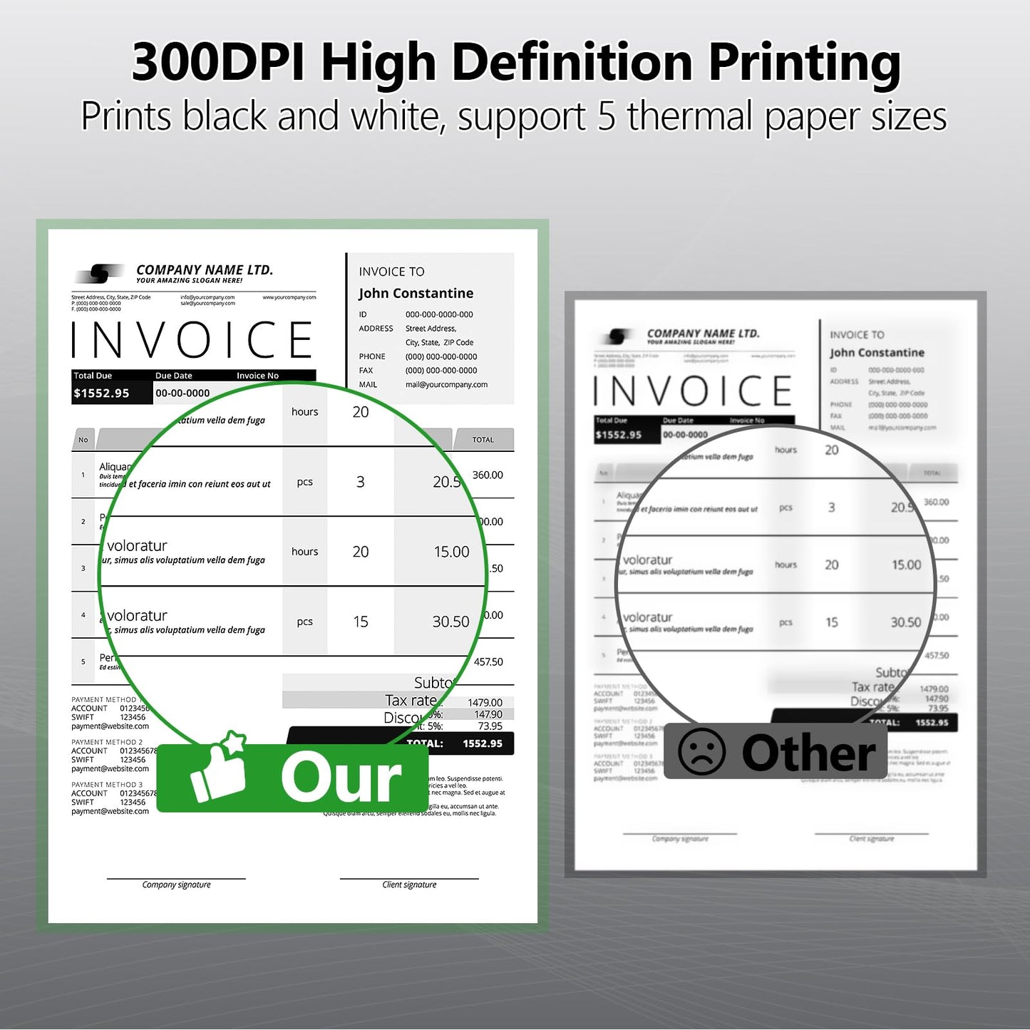 Phomemo M832 Thermal Paper 8.5" x 11", 4 Rolls US Letter Thermal Printer Paper, Quick-Dry Thermal Roll Paper Compatible with M832D M832 M834 M835 A285M Portable Printer