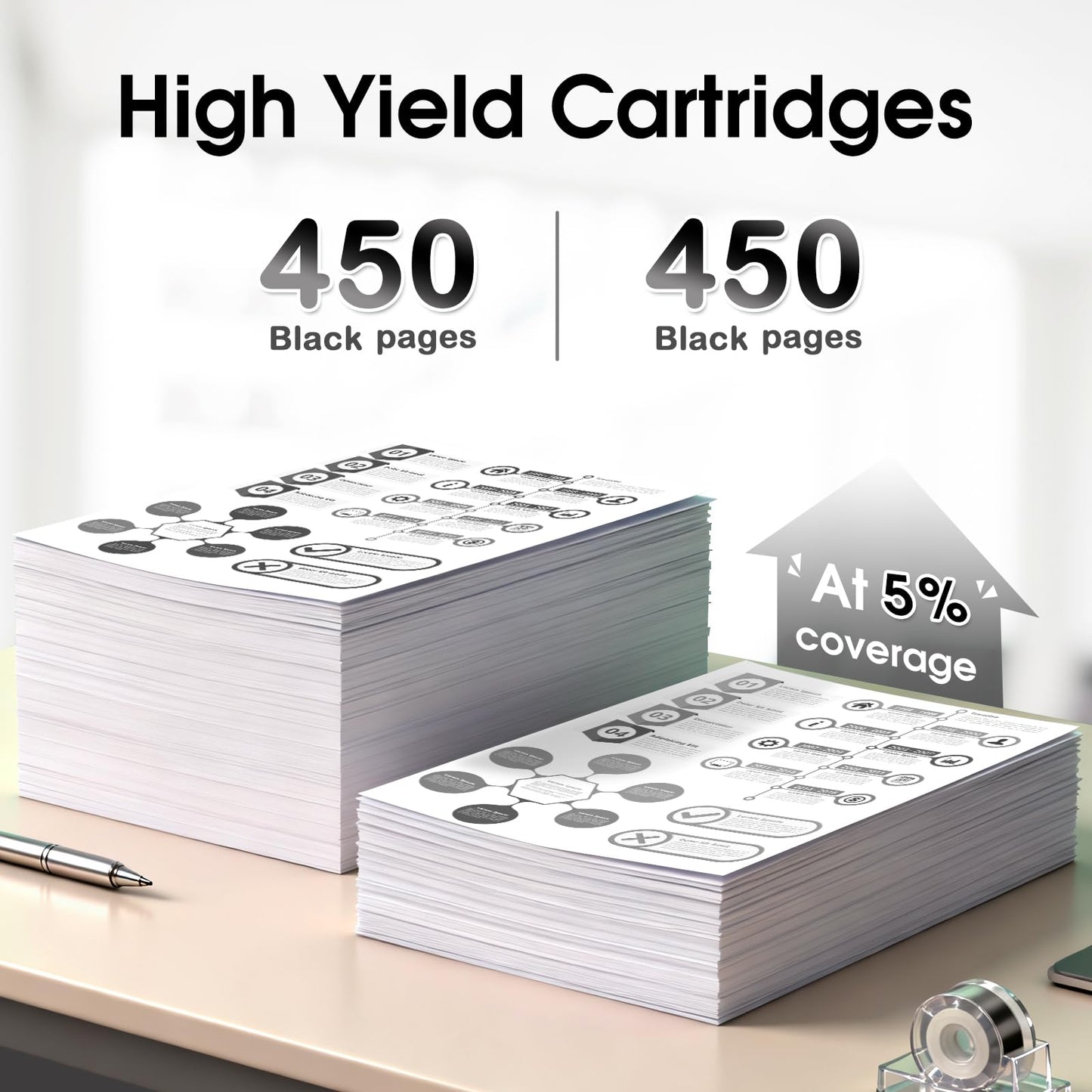 NOINK 275XL 275XL Ink Cartridges Combo Pack High Yield Replacement for Canon PG-275 XL PG-275 XL – Compatible with Pixma TR4720 TR4722 TR4723 TR4700 TS3522, 2 Pack, 2 Black