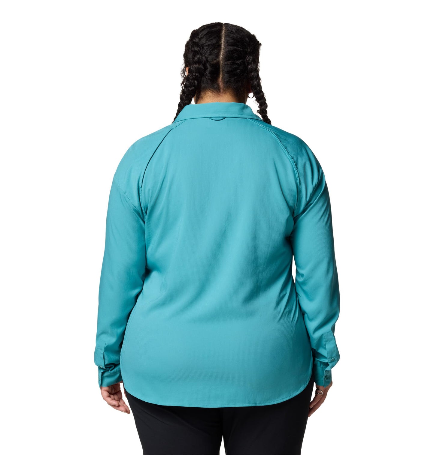 Columbia Women's Silver Ridge Utility Long Sleeve Shirt, Teal, 2X
