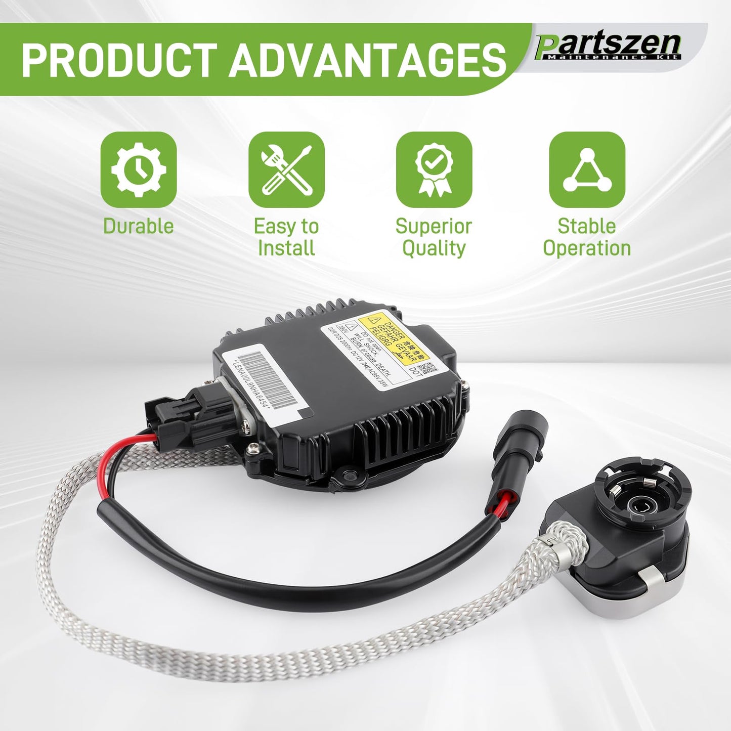 partszen 28474-8991A Xenon HID Ballast Headlight Control Unit for Infiniti G35 G37 FX35 QX56 Nissan Altima Maxima Murano 350Z 370Z GTR Replace 28474-89904 nzmns111lbna with Igniter D2S Bulb