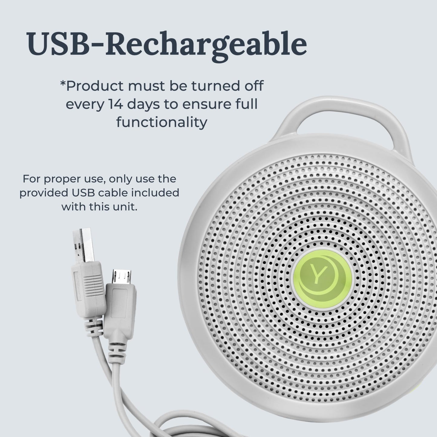 Yogasleep Hushh Portable White Noise Sound Machine For Baby, 3 Soothing Natural Sounds With Volume Control, Compact Size, Noise Canceling For Sleep Aid, Office Privacy, & Meditation, Registry Gift
