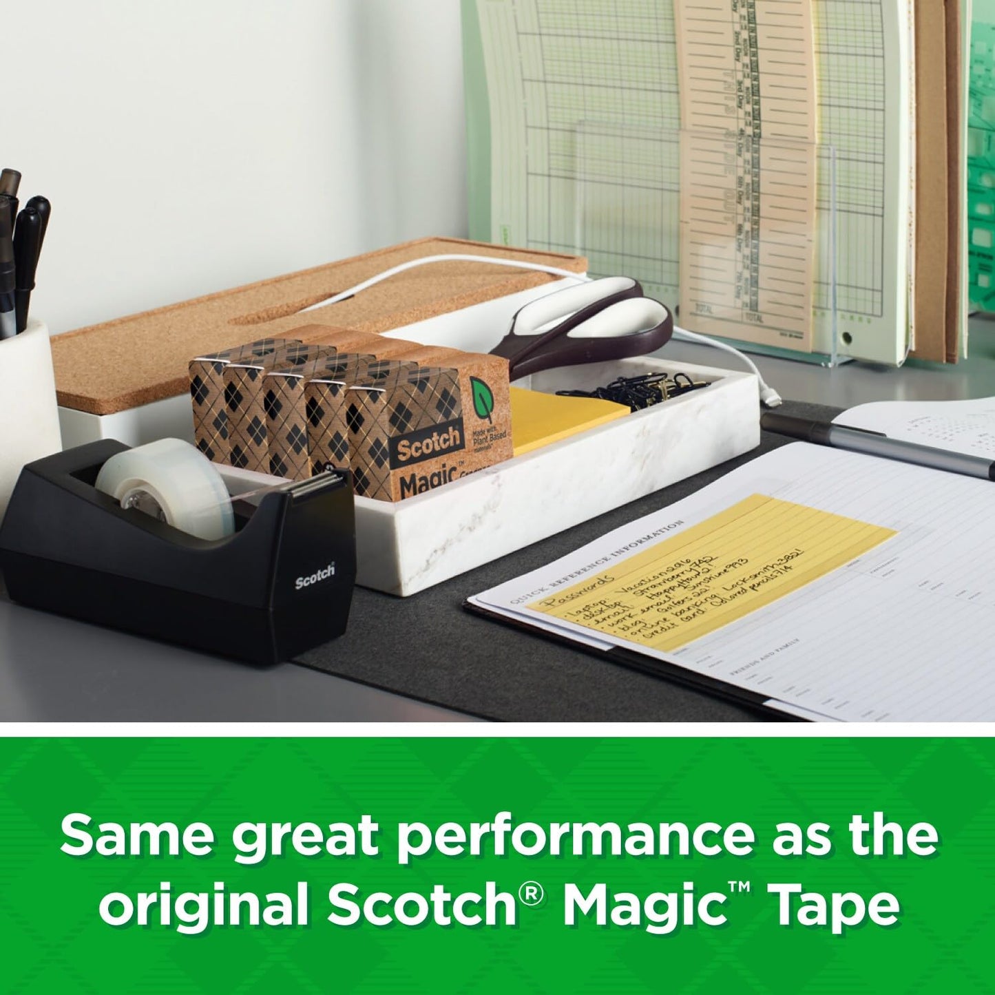 Scotch Magic Greener Tape, 12 Rolls, Numerous Applications, Invisible, Engineered for Repairing, 34 x 900 Inches, Boxed