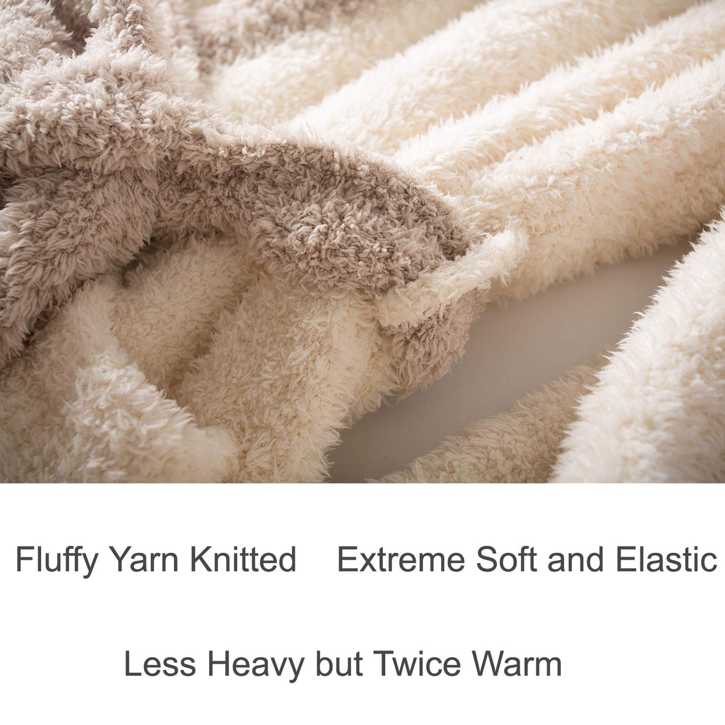 7 VEILS Women and Men Cozy Knit Stretchy Super Soft Long Robes Spa Bathrobes Comfortable Loungewear -Cream - M