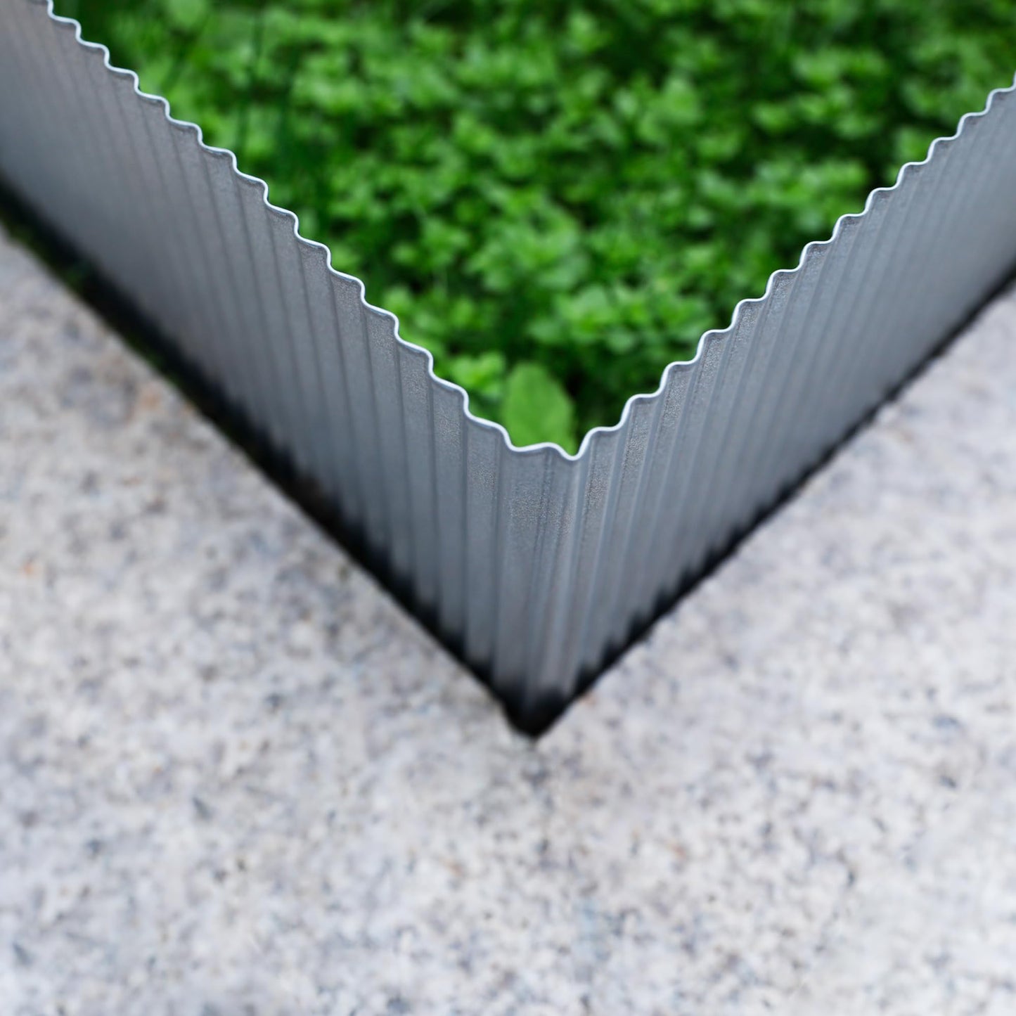 KOL 20FT Corrugated Galvanized Steel 10" Height Garden Edging - Bendable Sturdy Landscape Lawn Edging - Flexible Metal Long Strips of Garden Border for Raised Flower Bed Tree Surrounds Yard Pathway