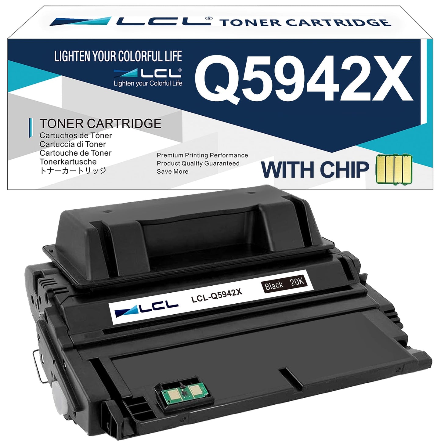 LCL Compatible Toner Cartridge for HP 42X 5942X Q5942X 20000 Pages (1-Pack,Black) for HP LaserJet 4250 4250n 4250tn 4250dtn 4250dtnsl 4350 4350n 4350tn 4350dtn 4350dtnsl