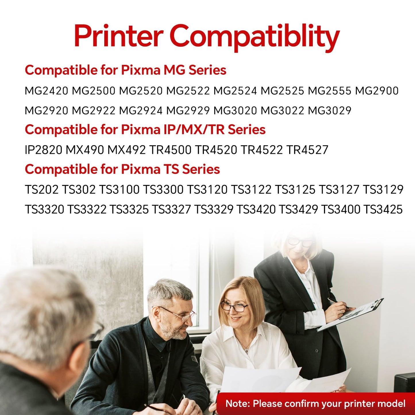 PG-245XL CL-246XL for Printer Ink 245 246 for Ts3420 Ink Cartridges Work with Pixma MX492 MX490 MG2520 MG3022 TS3420 TR4520 Printer.(1Black and 1Colour)