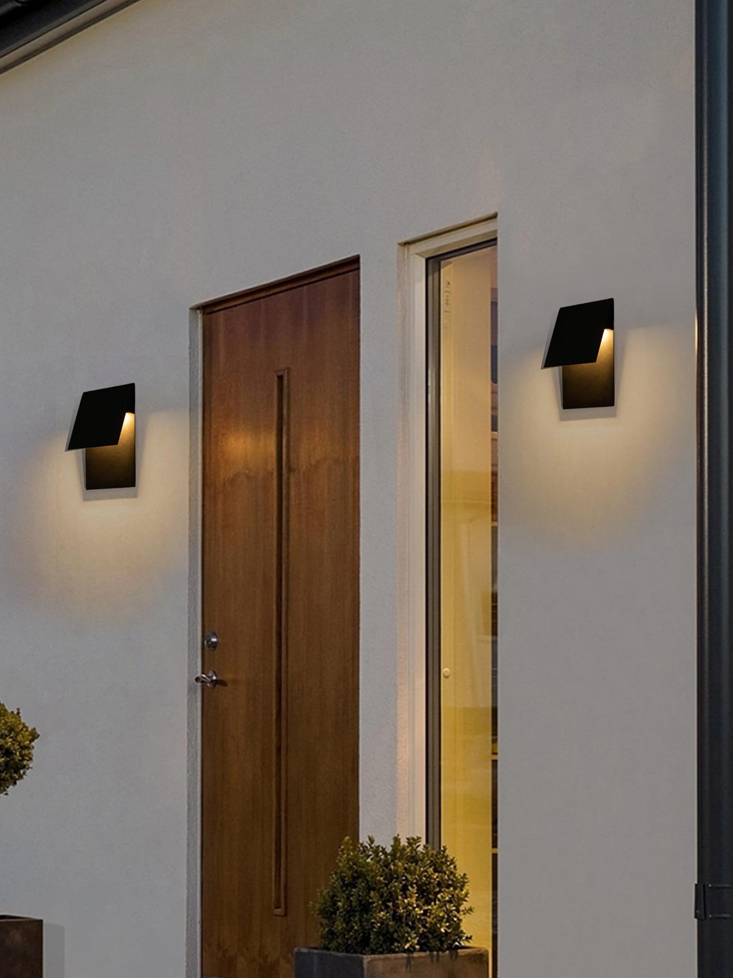 OUPAVOCS Outdoor Wall Lights Fixture, 11” LED Modern Wall Sconce, 12w Mate Black Exterior Porch Light Wall Mount, Waterproof Patio Light Fixture for House, Patio, Front Porch, Garage, Commercial use