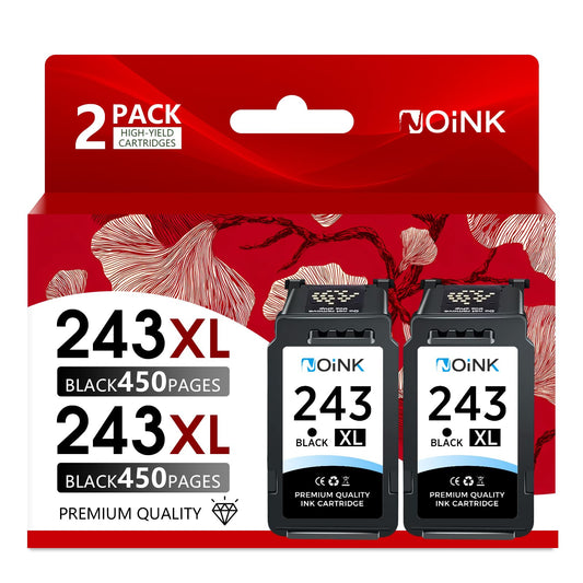 243XL 243XL Ink Cartridges Combo Pack High Yield Replacement for Canon PG-243 XL PG-243 XL – Compatible with Pixma TS3420 TS3400 MX490 MX492 MG2522 MG2922 TR4520 TR4522 TS3122, 2 Black
