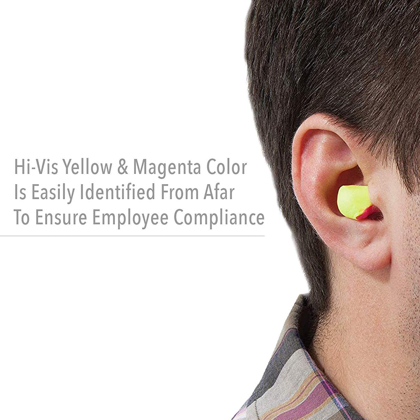 Honeywell Home Howard Leight by Laser Lite High Visibility Disposable Foam Earplug Refill for Leight Source 500 Dispenser, 500 Pairs (LL-1-D), Magenta/Yellow