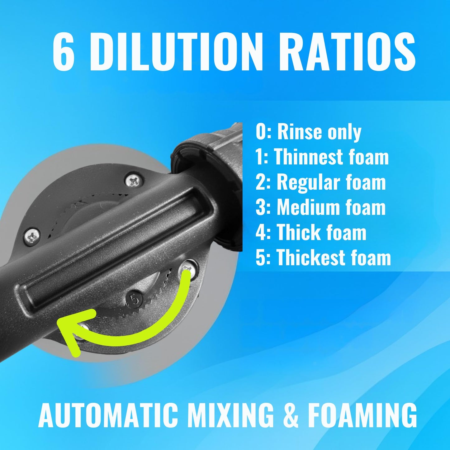 Air Pure Shop Coil Cannon Cleaner Mixing Sprayer, 2L Bottle, Automatic Dilution, Foaming Wand, HVAC Coil Cleaner, Car Detailing, Outdoor Equipment Cleaning