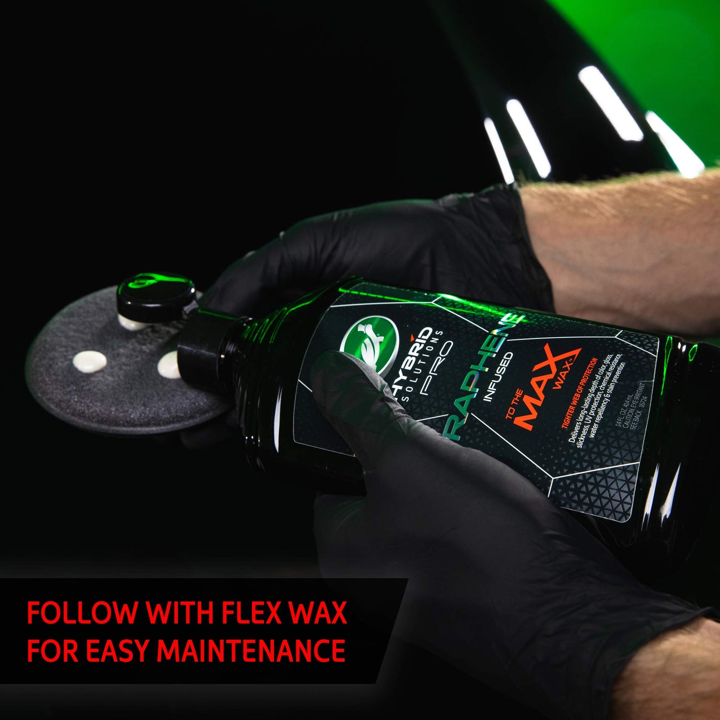 Turtle Wax 53479 Hybrid Solutions Pro to The Max Wax Graphene Liquid Wax, Patent-Pending Advanced Paint Protection, Extreme Gloss High Shine Finish, for Cars Trucks and More, 14 oz. (Pack of 1)