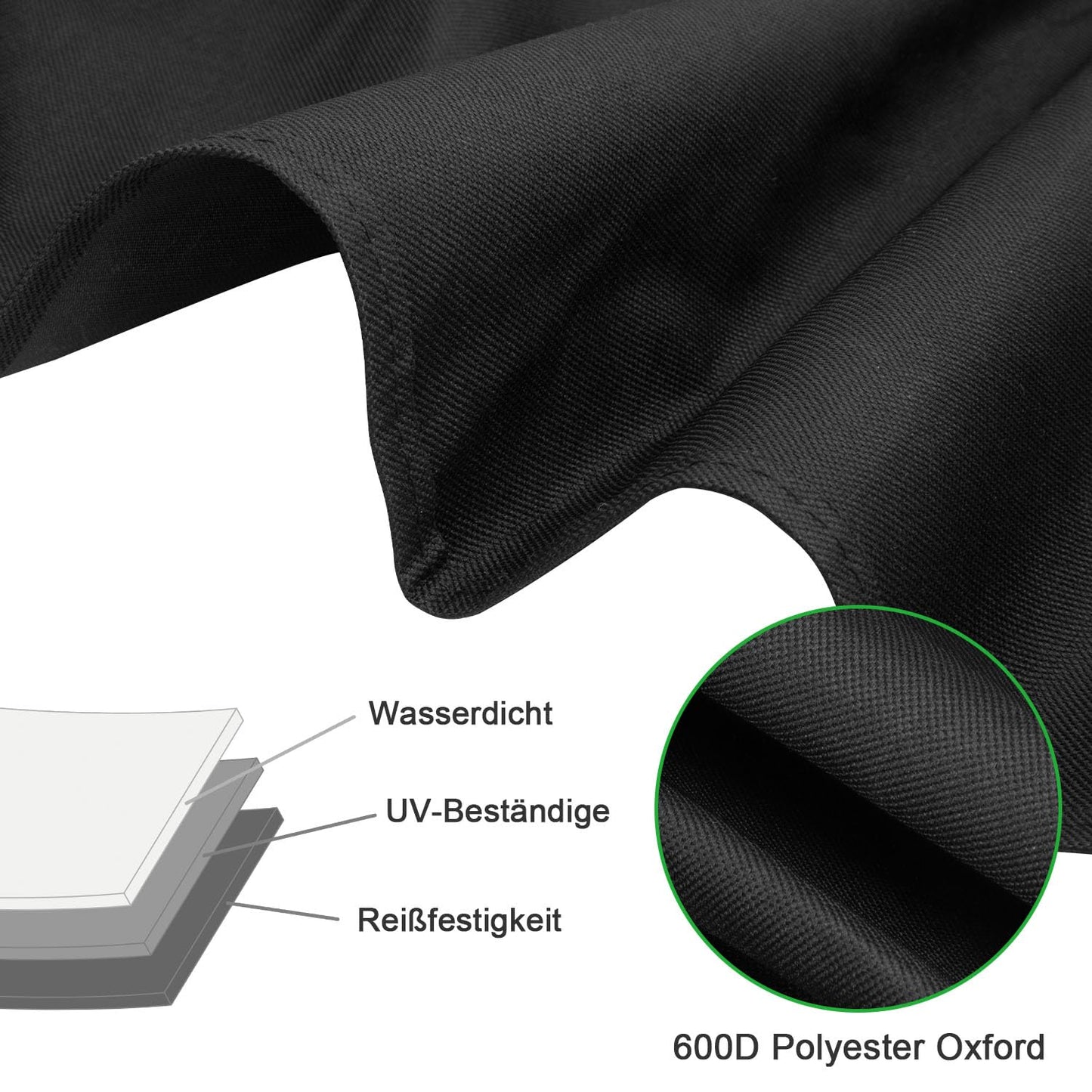 BBQ Future Grill Cover for Napoleon Rogue 425 Series Gas Grill, Waterproof Anti-UV Fade Resistant 600D Oxford Polyester Black BBQ Cover with Adjustable Strap for Napoleon 61427