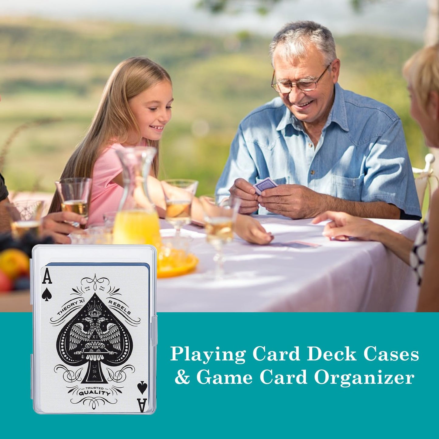 APACALI 30PCS Playing Card Case Clear Plastic Gaming Game Card Holder Organizer, Snaps Closed Clear Card Box Small Hard Plastic Card Storage Box, Empty Trading Card Storage Box 3.8x2.7x0.94 Inch