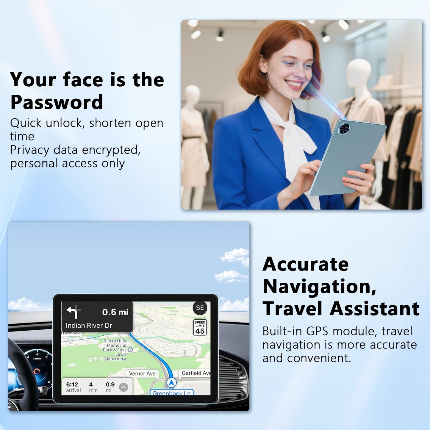 Android 15 Tablet 10 Inch, 24GB RAM+128GB ROM/1TB Expandable, 1.8GHz Octa-core CPU, 1280x800 IPS HD Display, WiFi 6, BT 5.4, 5+8MP Camera, 2 in 1 Tablets with Keyboard Case Mouse Stylus