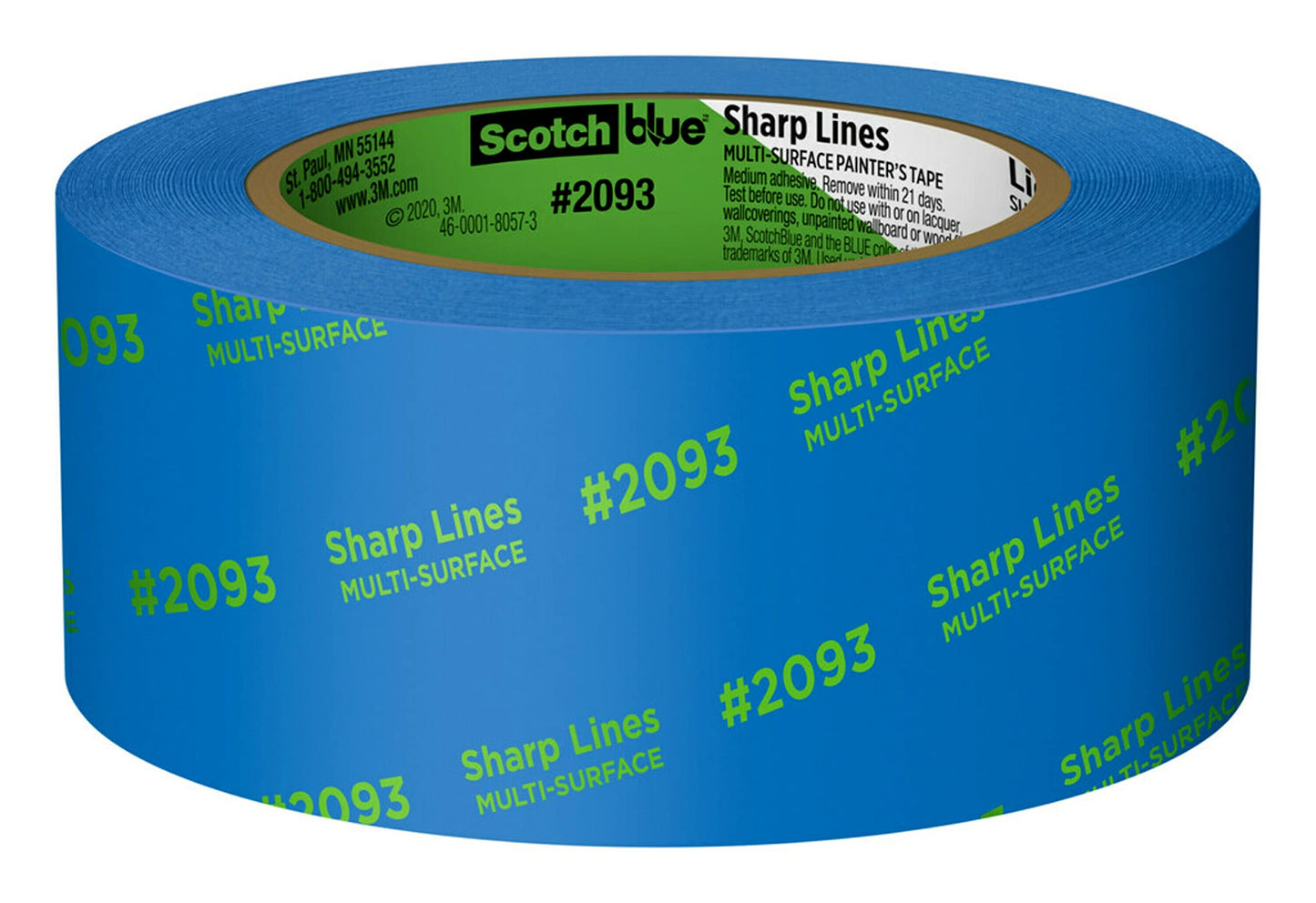 Scotch Painter's Tape 2093-48TC3 Sharp Lines Painter’s Tape, 1.88" Width, Blue