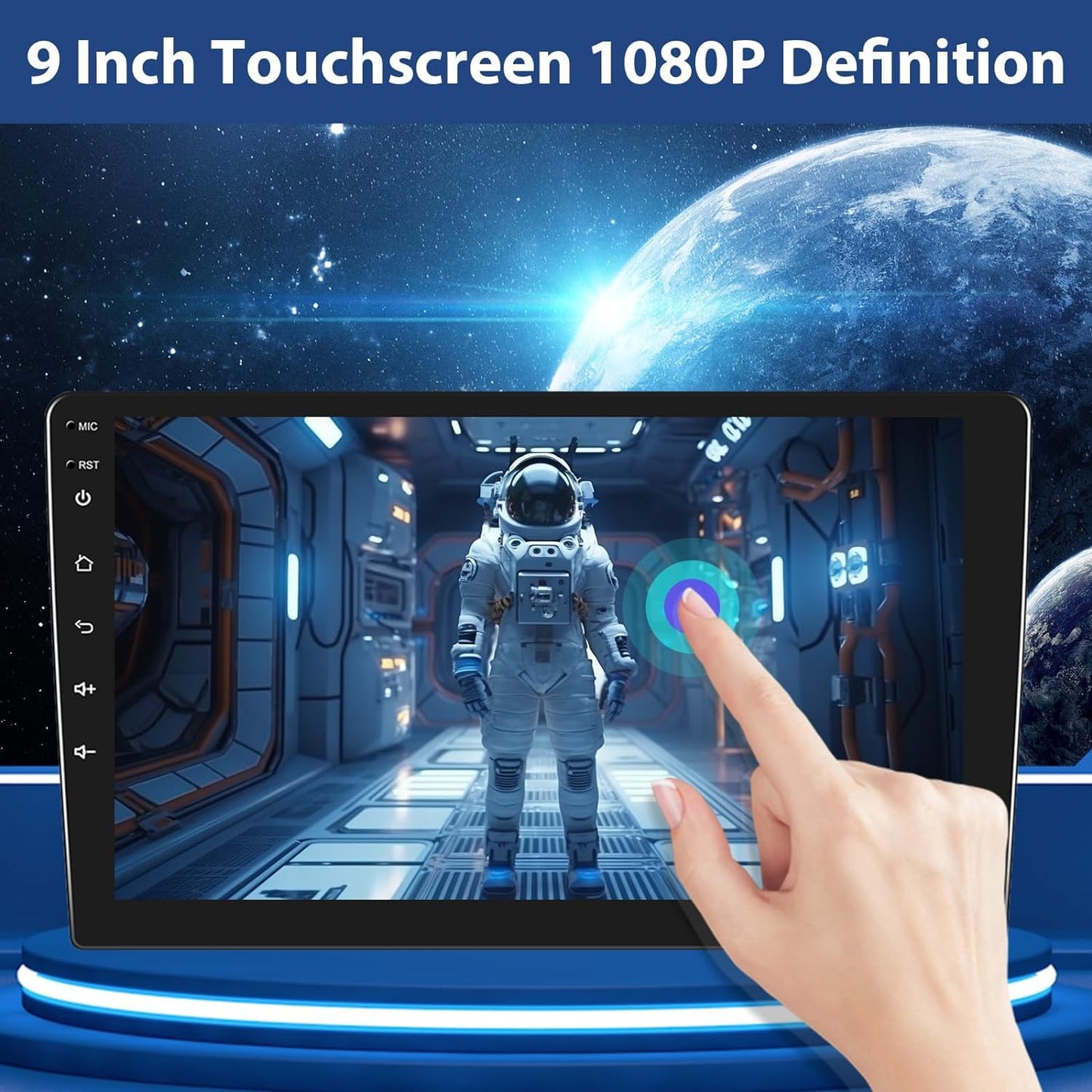 Car Stereo for Honda CRV 2007 2008 2009 2010 2011 with Wireless Carplay Android Auto Mirror Link, 32G 9 Inch Touch Screen Car Radio Bluetooth GPS Hi-Fi WiFi FM RDS Camera Radio for Honda CRV