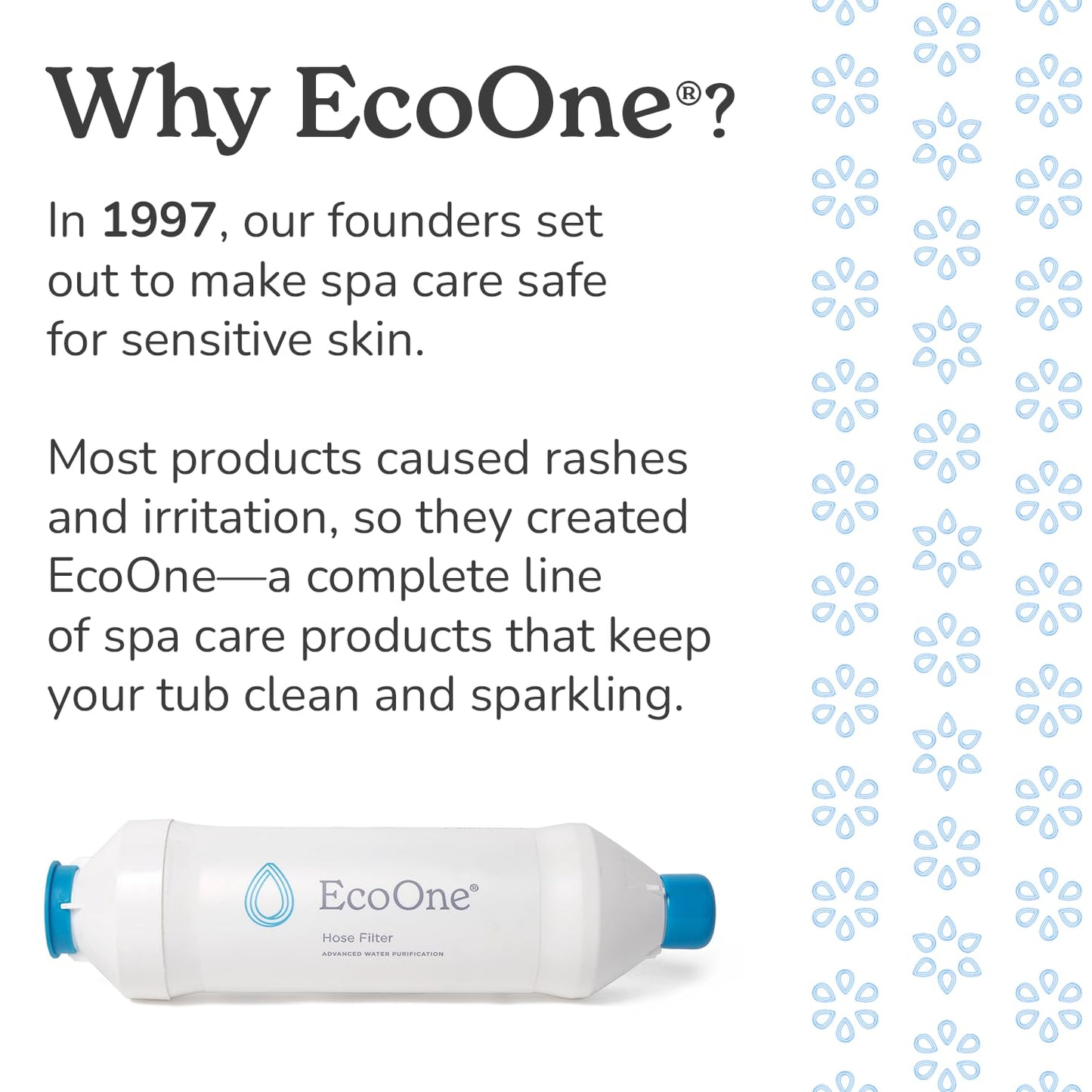 Calcium Hardness Increaser by EcoOne | Spa Total Hardness Increaser Made of Calcium Chloride | Helps Prevent Spa Corrosion, Etching & Staining | Chlorine-Free Hot Tub Hardness Increaser, 28 Oz