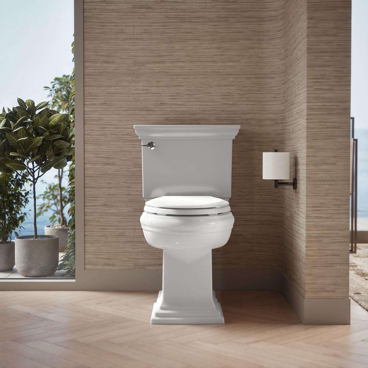 Kohler K-7315-0 Quick-Relase Elongated Toilet Seat White Grip-Tight Cachet, 1,