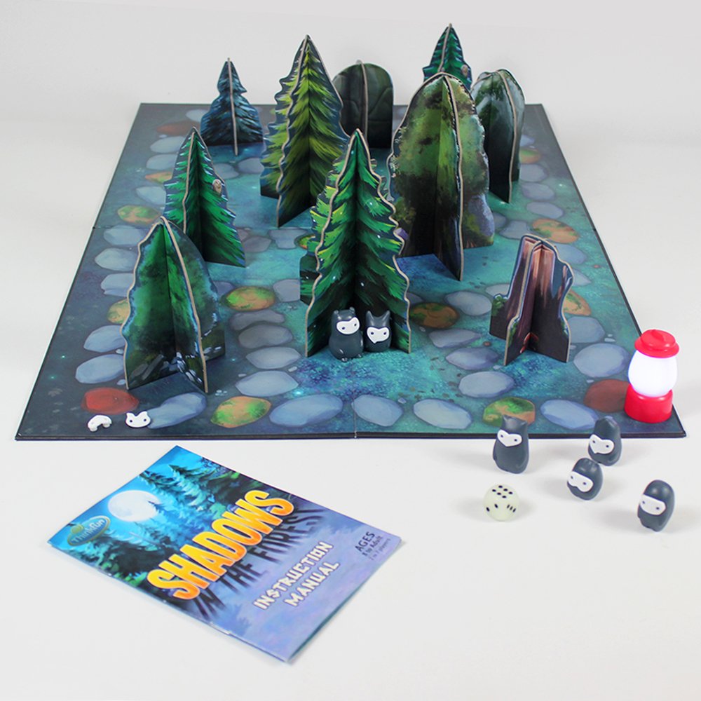 ThinkFun Shadows in The Forest Play in The Dark Board Game for Kids and Families Age 8 and Up - Fun and Easy to Learn with Innovative and Unique Gameplay