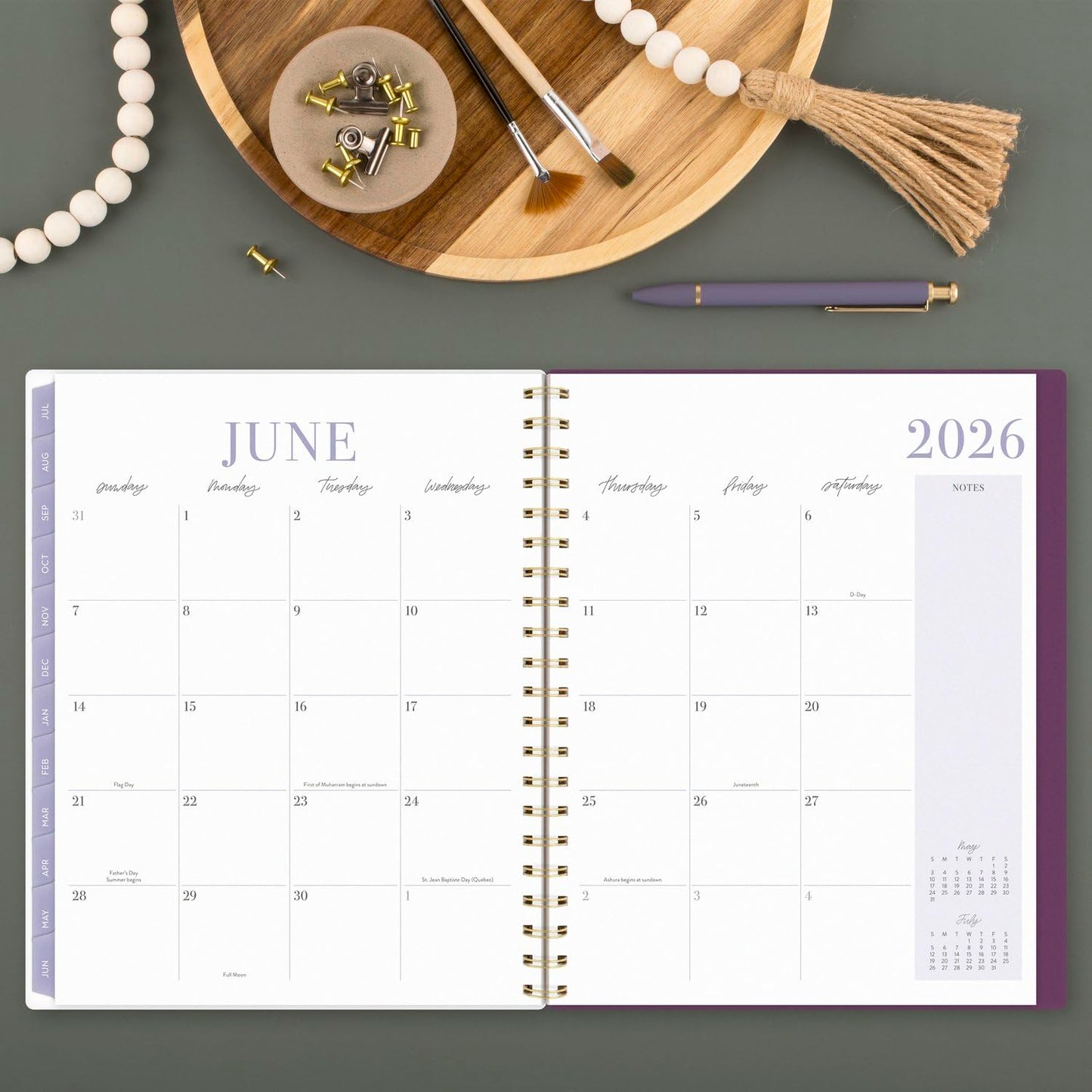 Cambridge Planner 2025-2026 Academic, Leah Bisch, Weekly & Monthly, 8-1/2" x 11", Large, Monthly Tabs, Flexible Cover, Petite Floral (LB38-905A-26)