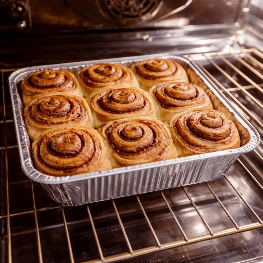MATANA 25 Pack 9x9 Square Aluminium Foil Pans with Lids, Disposable Baking Pans, Aluminum Trays, Foil Containers for Baking, Roasting & Serving